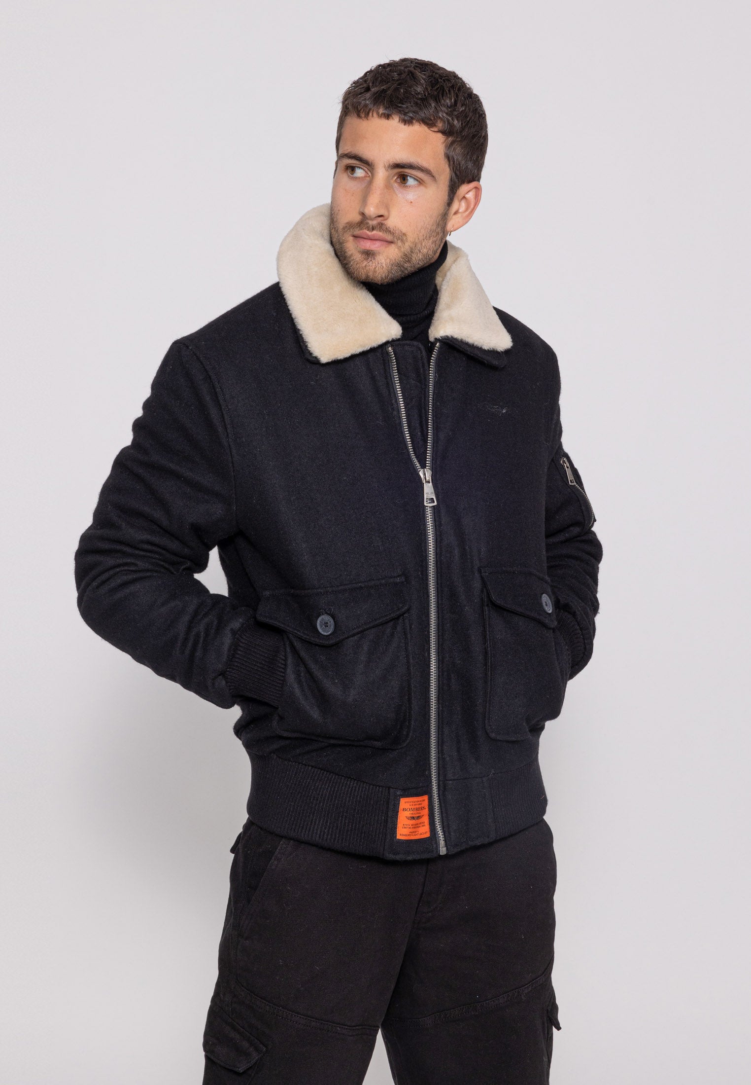 Giacca bomber Aviator M in nero Bombers Original