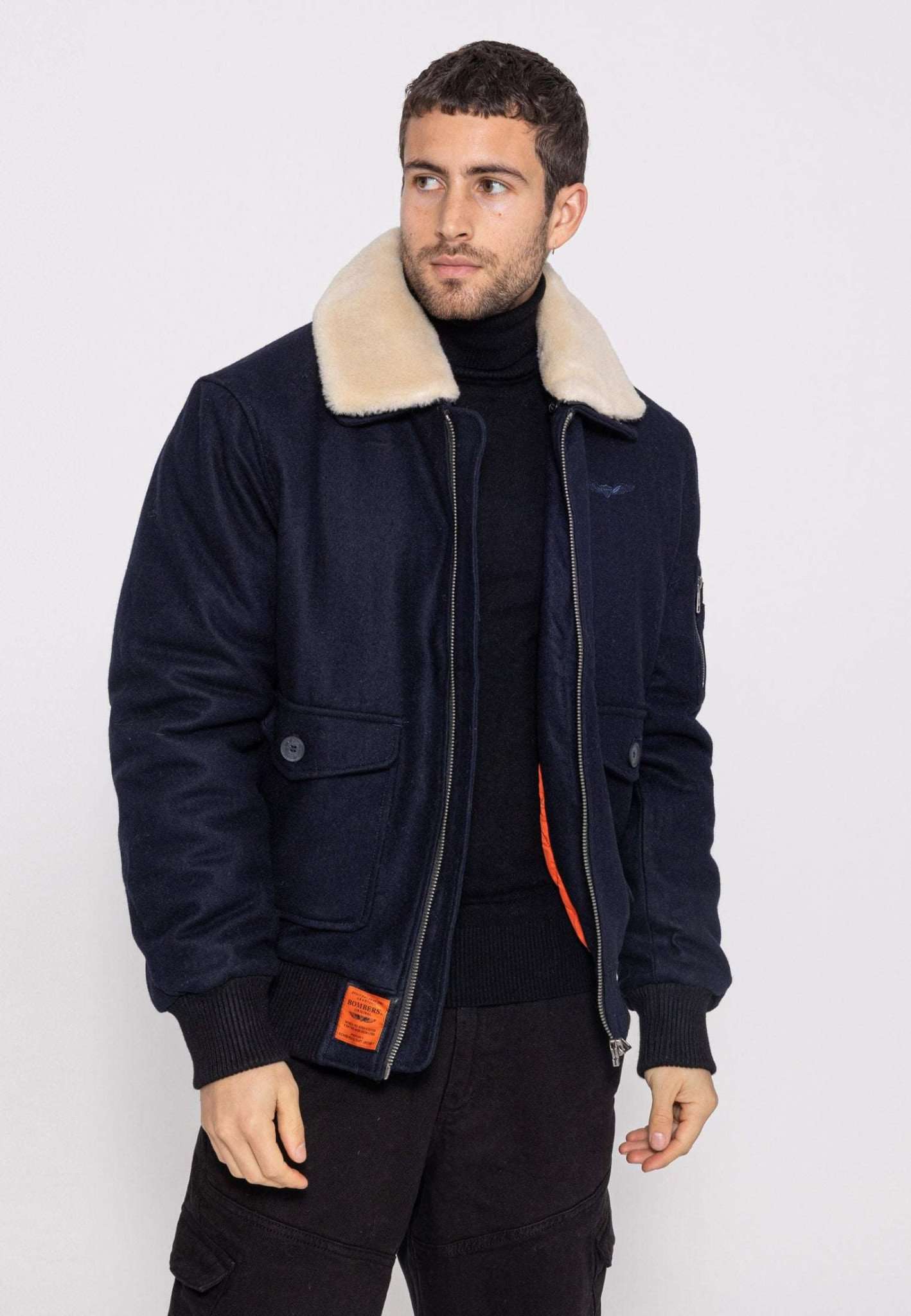 Giacca bomber Aviator M in Navy Bombers Original