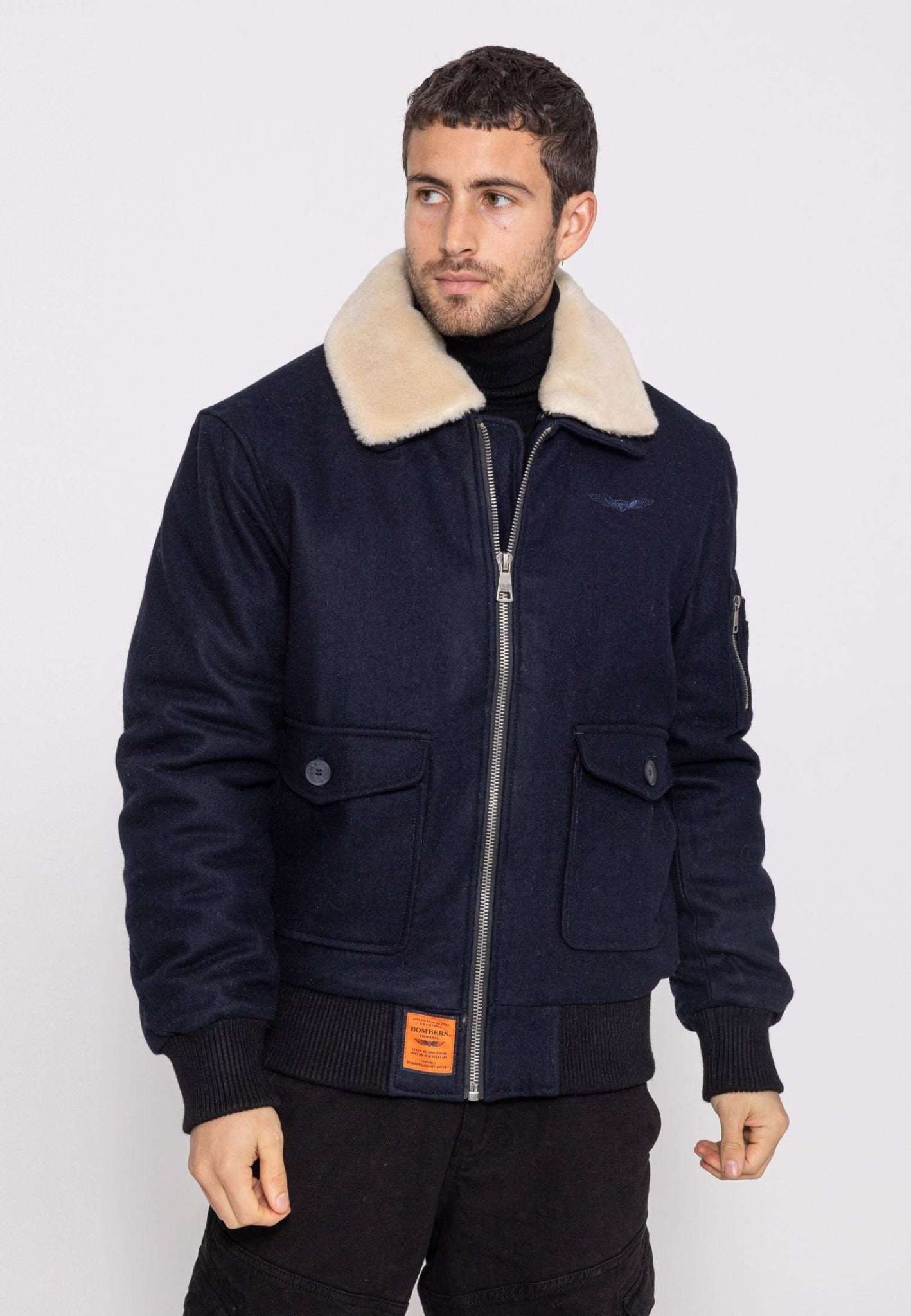 Giacca bomber Aviator M in Navy Bombers Original