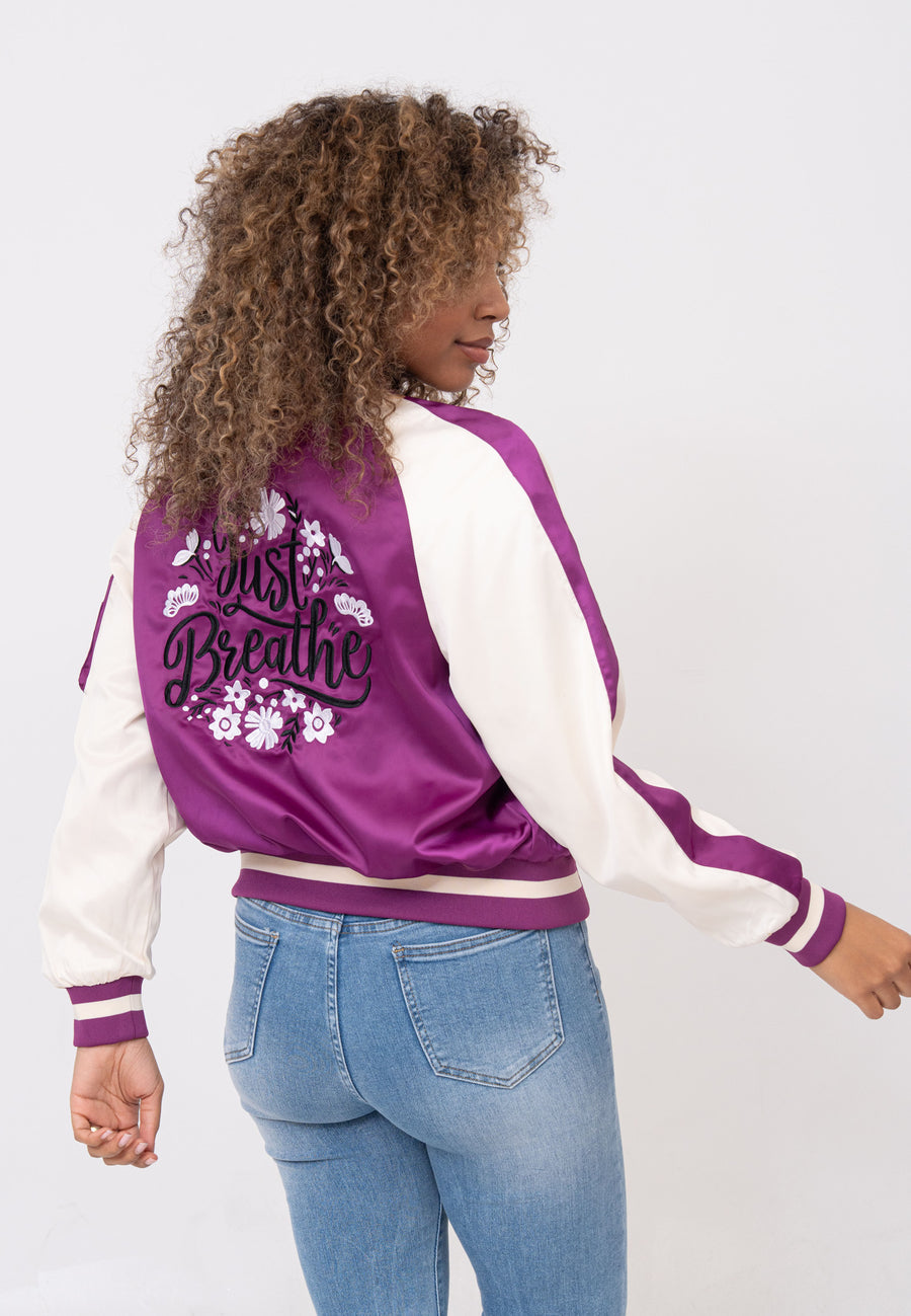 Giacca bomber Breathe W in viola Giacche Bombers Original