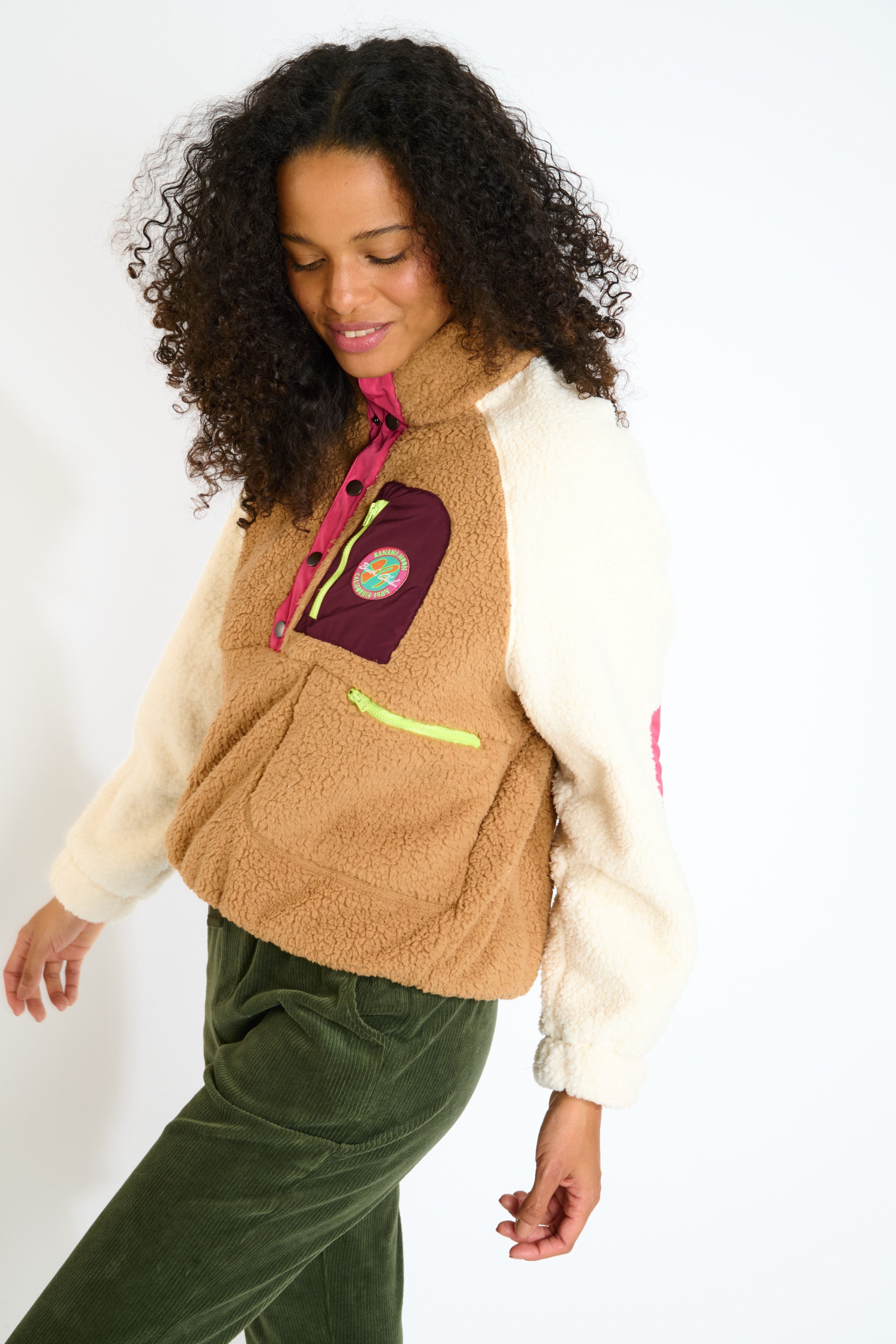 Felpa BREW-SKIWAX in cammello Felpe Banana Moon