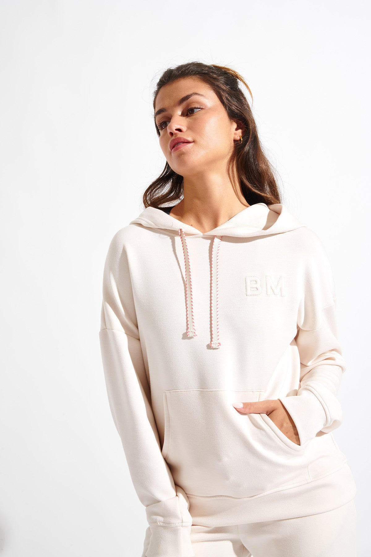 BROOKS-BAYJOY Felpa con cappuccio in crema Felpa con cappuccio Banana Moon