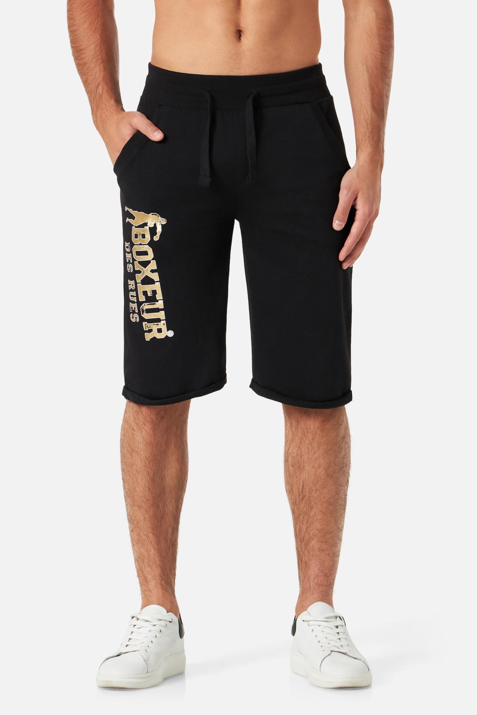 Pantaloncini corti basic in nero-oro Boxeur des Rues