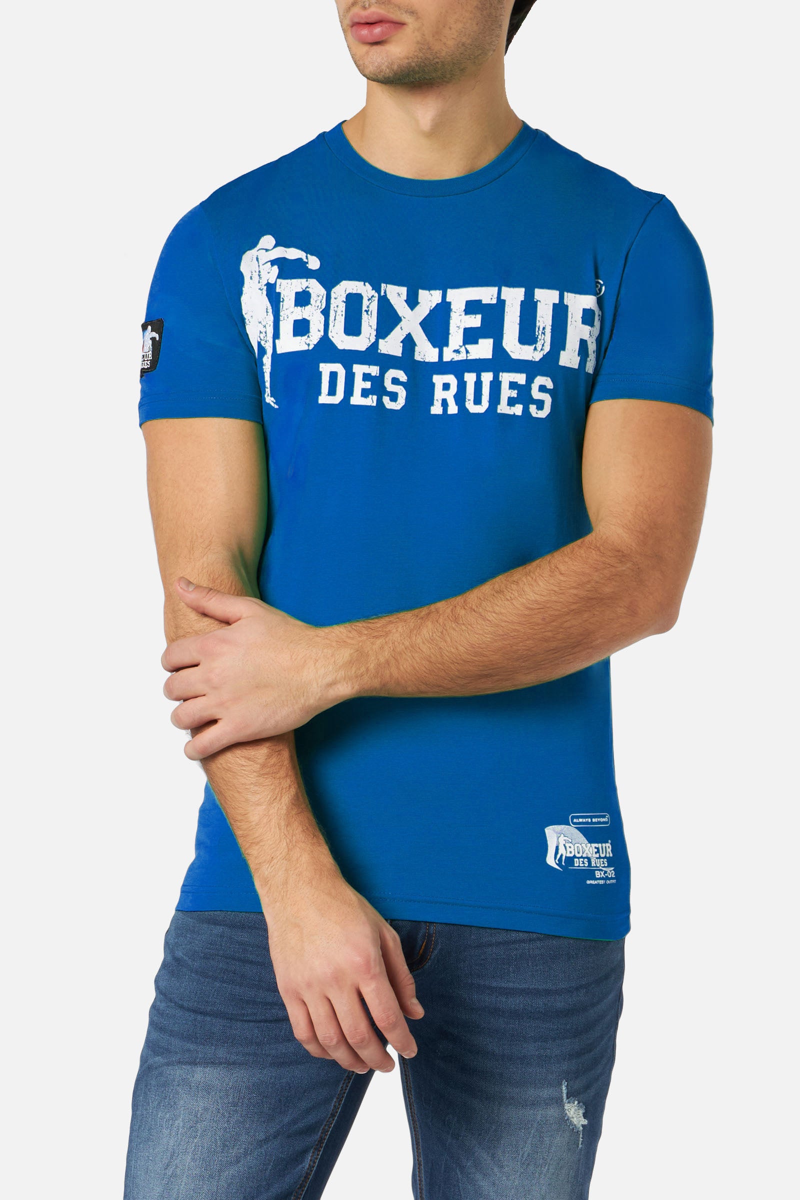 Maglietta Boxeur Street 2 in blu cobalto Magliette Boxeur des Rues
