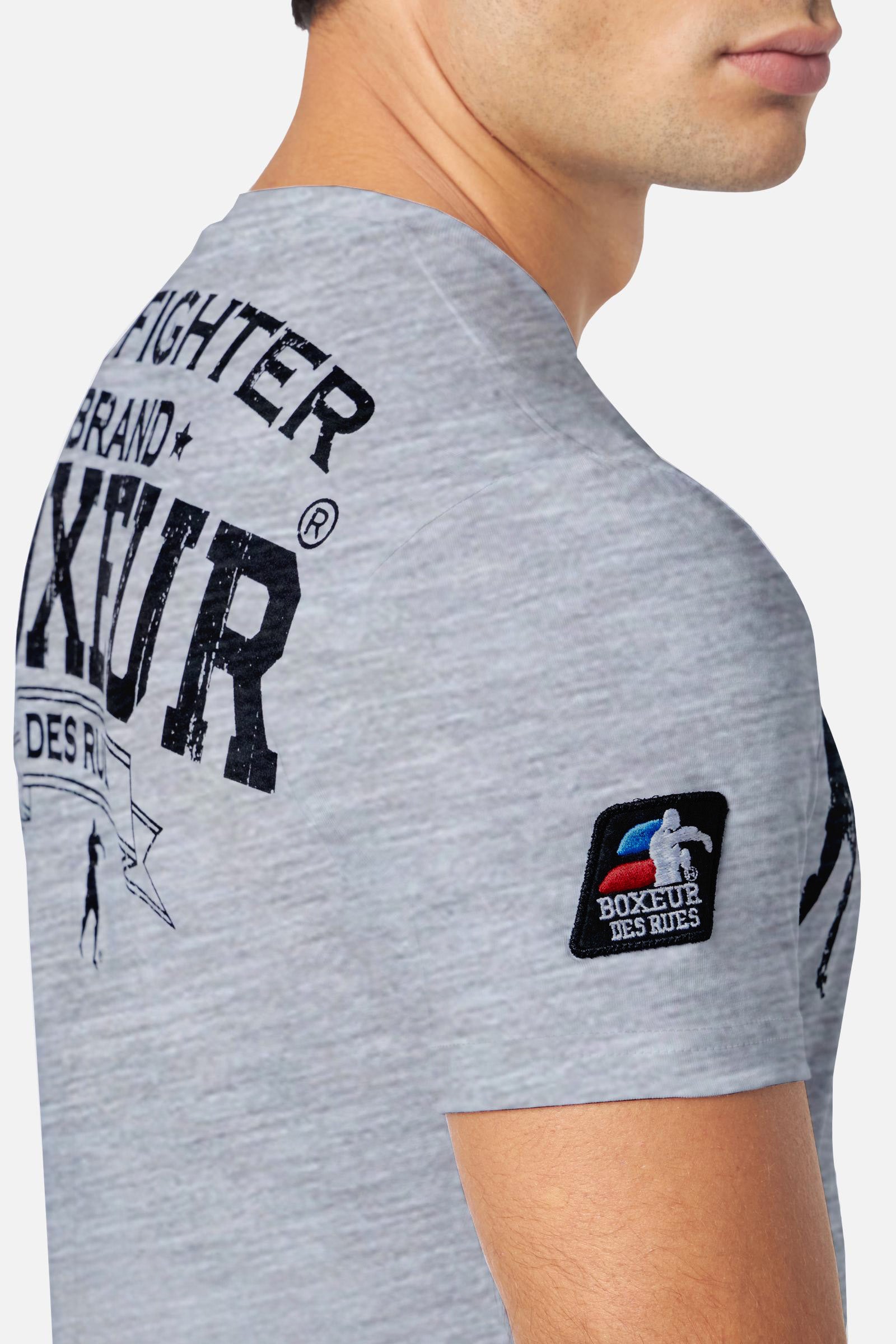 T-shirt Boxeur Street 2 in grigio Mel T-shirt Boxeur des Rues