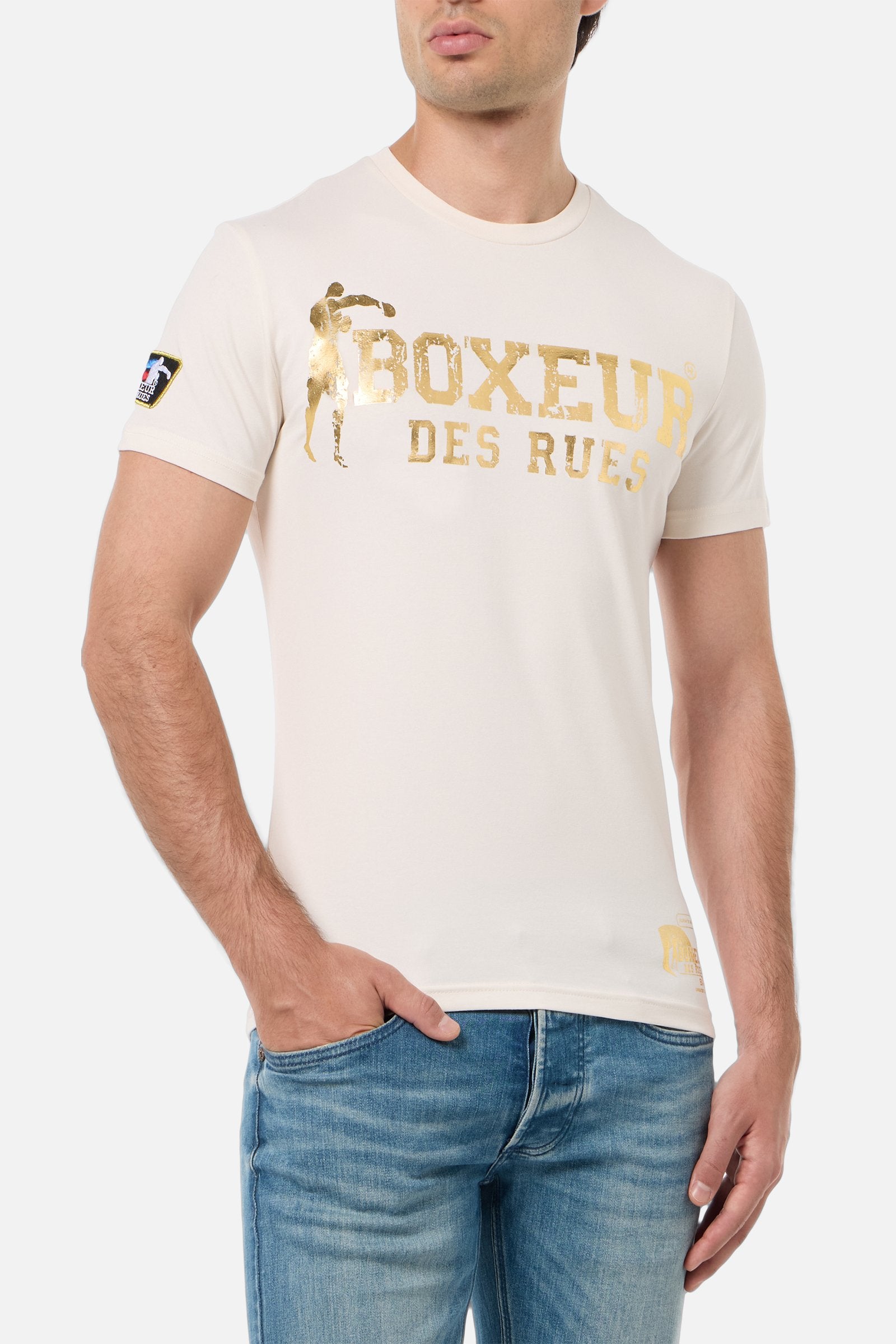 T-shirt Boxeur Street 2 in Butter T-shirt Boxeur des Rues