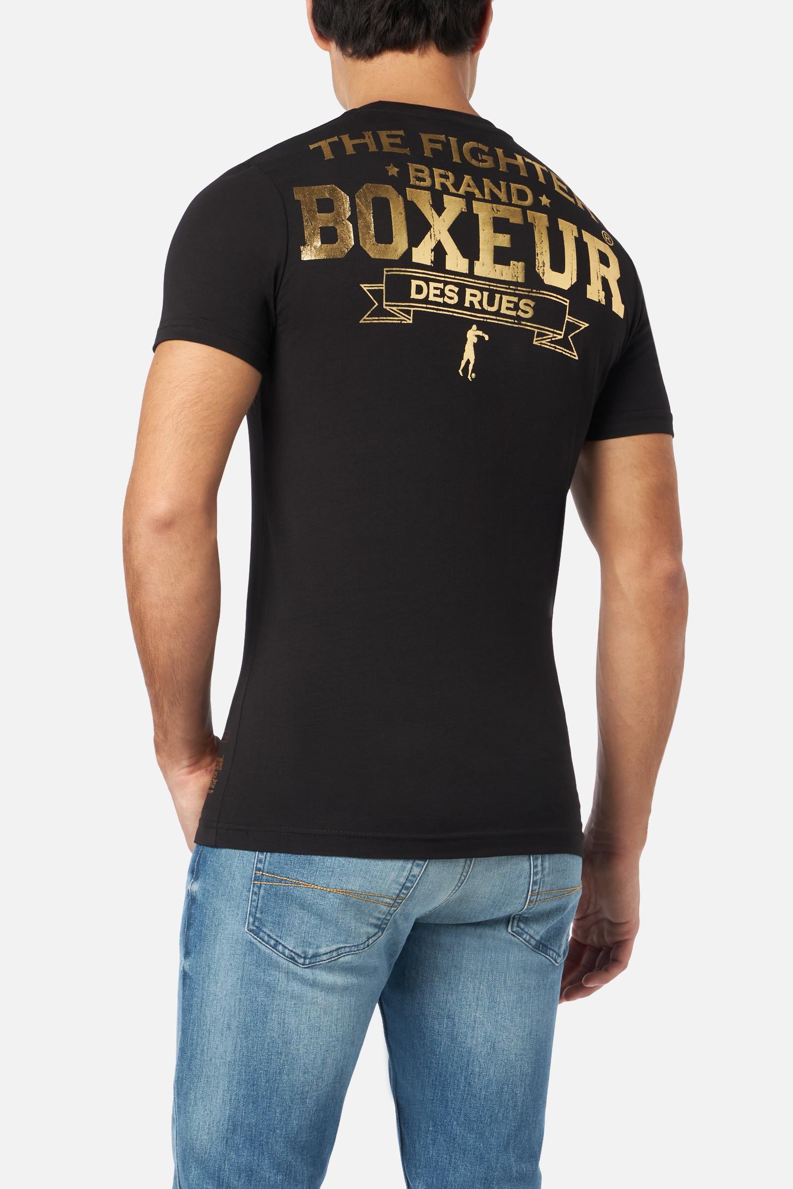 T-Shirt Boxeur Street 2 in Nero-Oro Boxeur des Rues