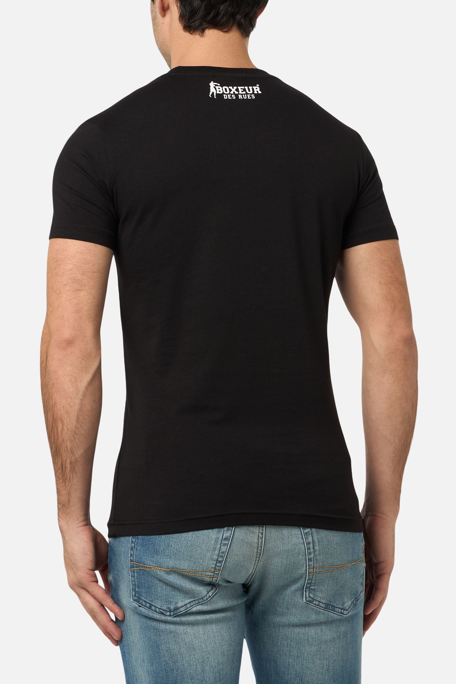 Maglietta grafica in nero-oro T-Shirts Boxeur des Rues