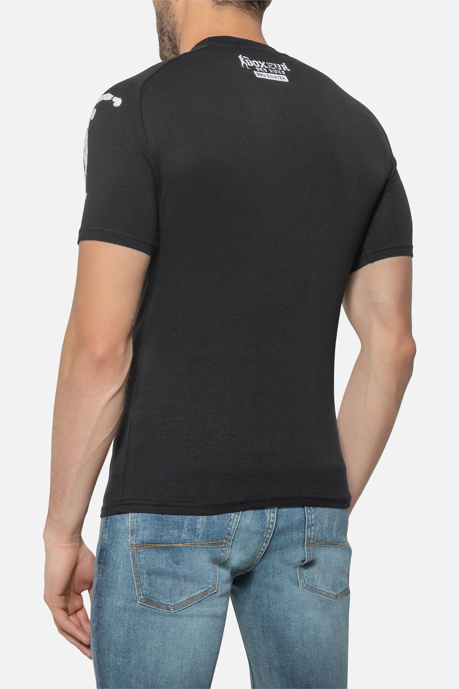 Maglietta Raglan con logo in nero Magliette Boxeur des Rues