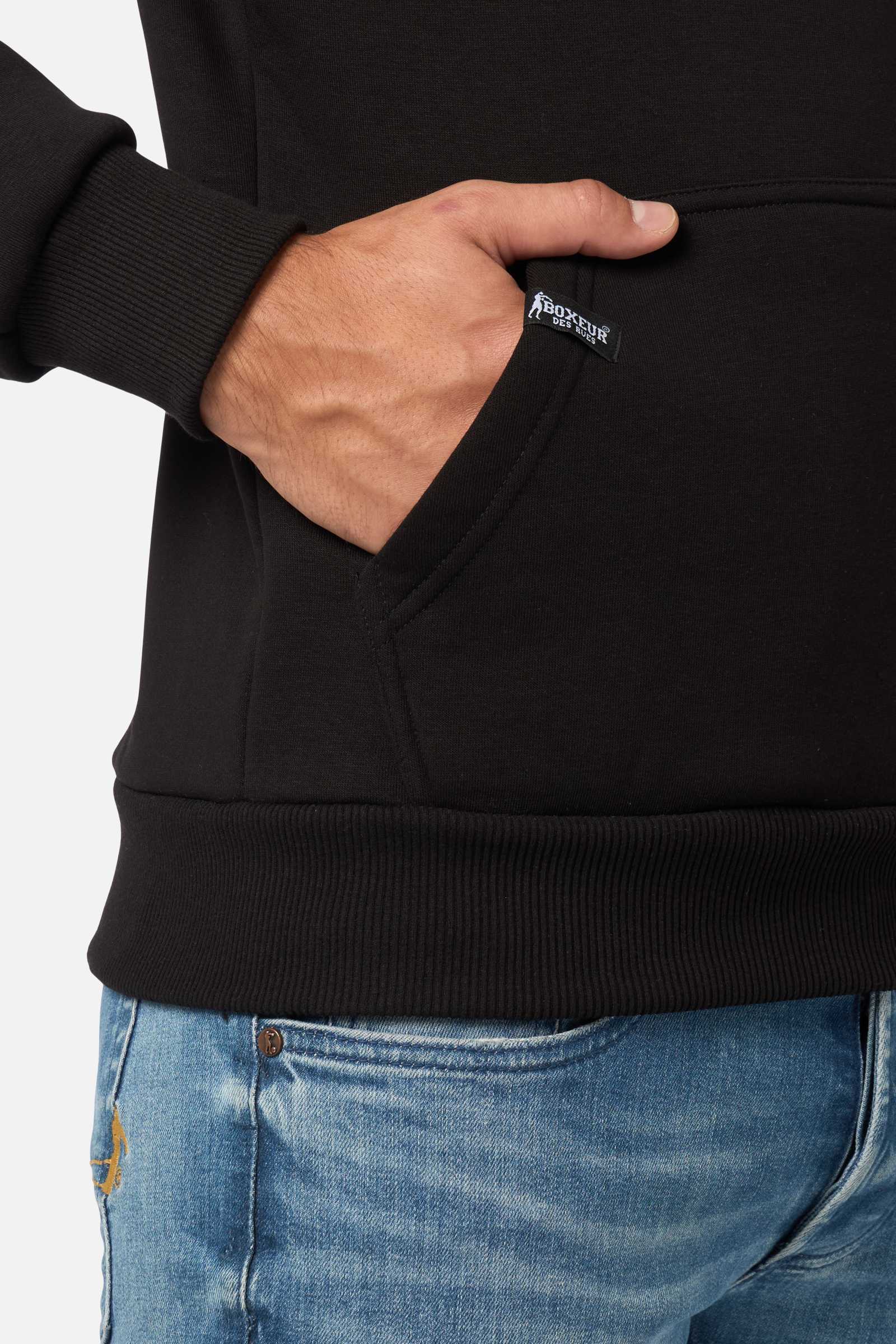 Felpa con cappuccio in nero-oro Maglione con cappuccio Boxeur des Rues