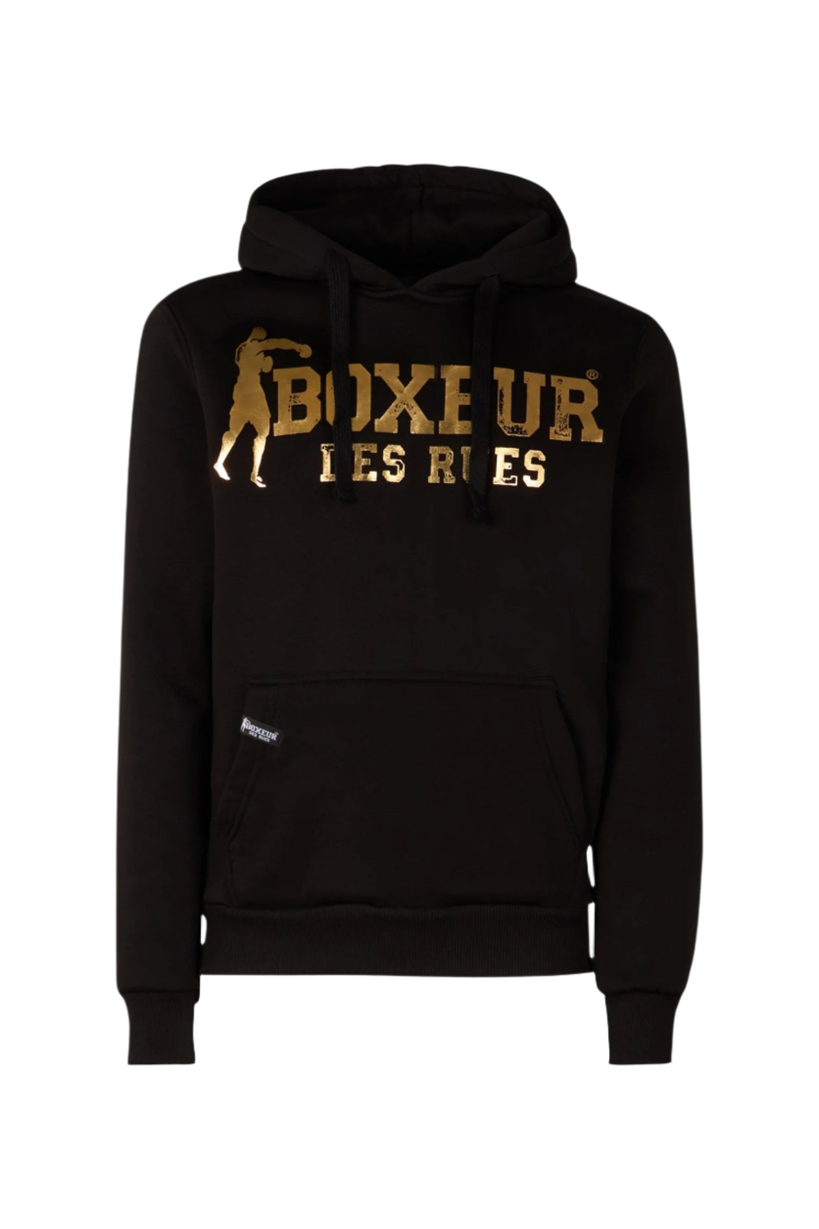 Felpa con cappuccio in nero-oro Maglione con cappuccio Boxeur des Rues