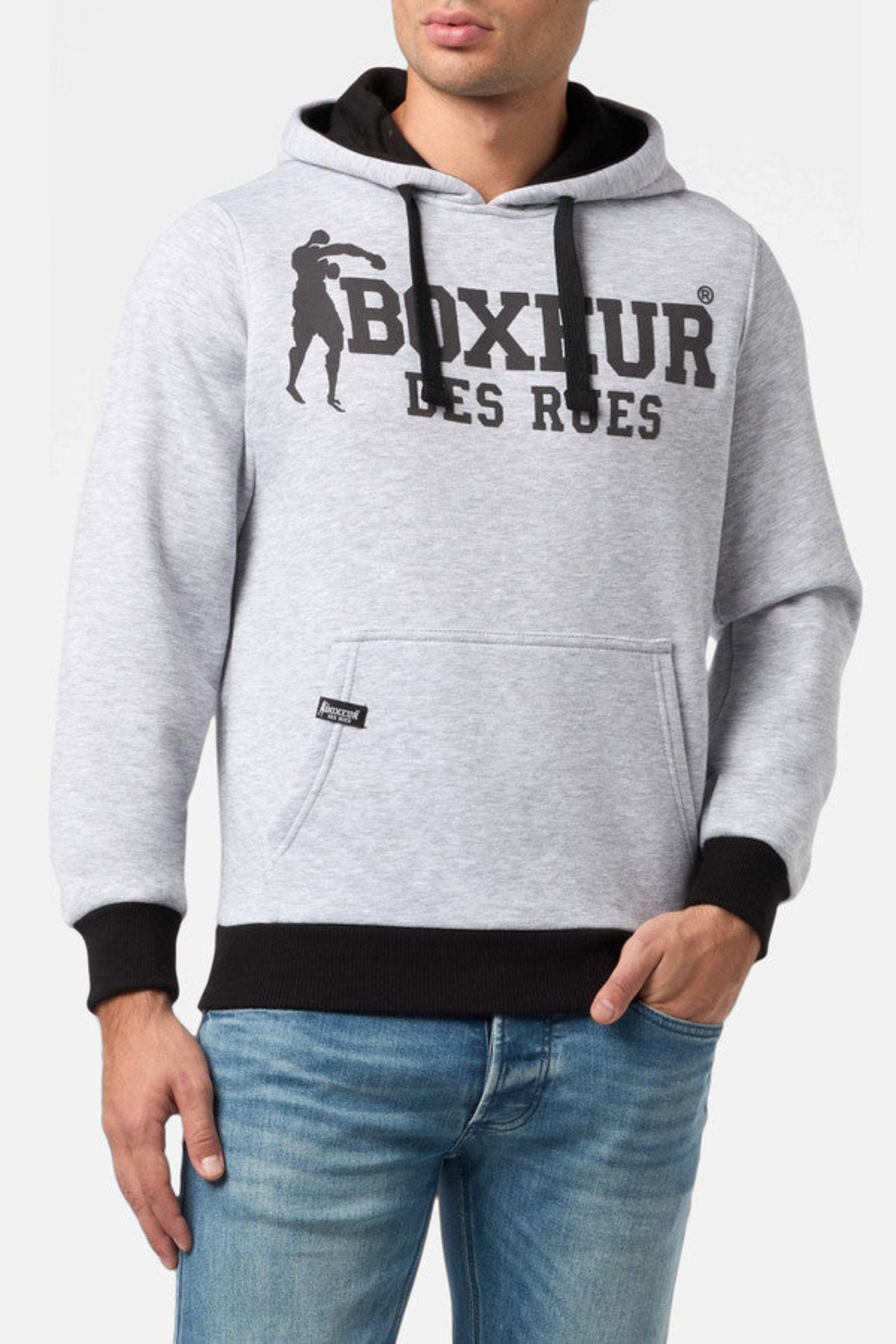 Felpa con cappuccio in grigio Mel Pullover con cappuccio Boxeur des Rues