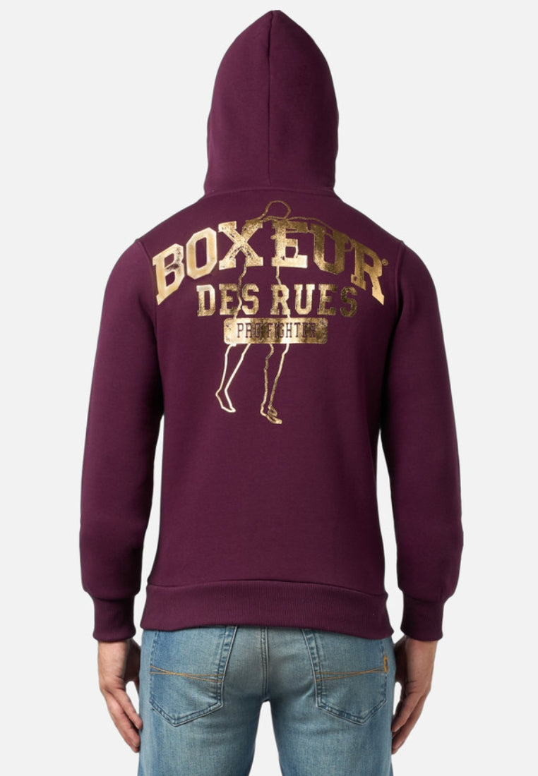 Felpa con cappuccio in vino Maglia con cappuccio Boxeur des Rues