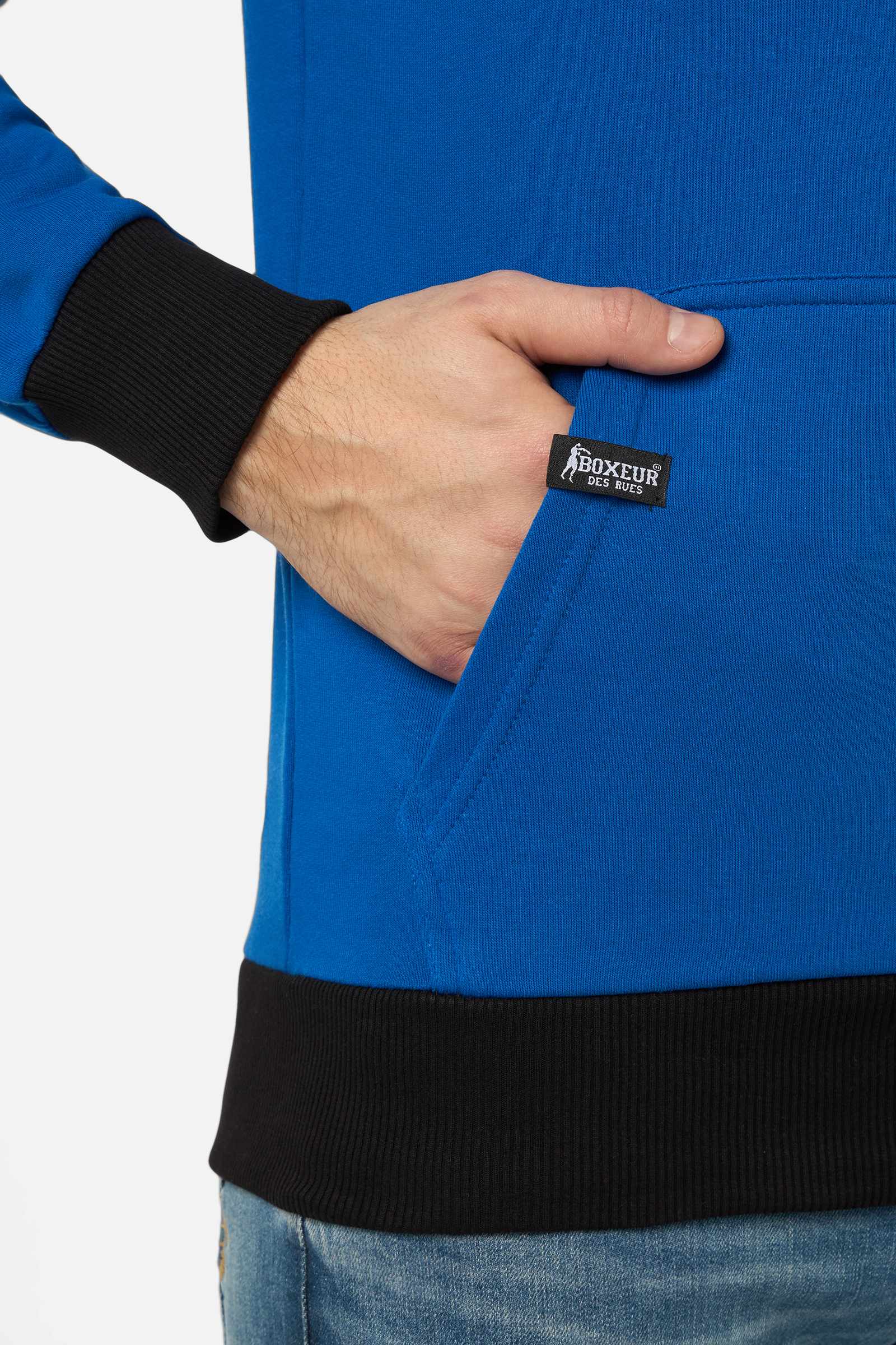 Felpa con cappuccio in blu cobalto Felpa con cappuccio Boxeur des Rues