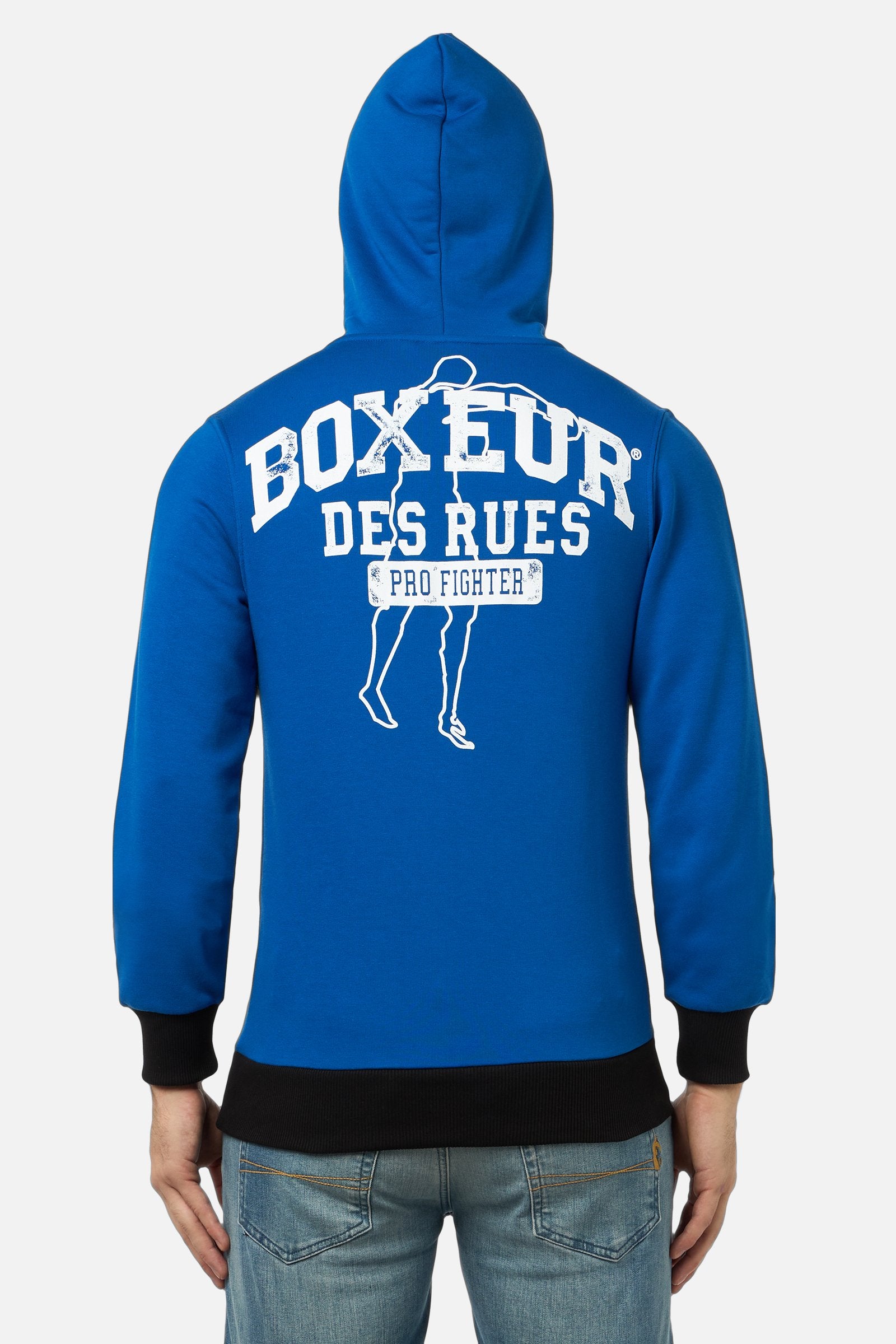 Felpa con cappuccio in blu cobalto Felpa con cappuccio Boxeur des Rues