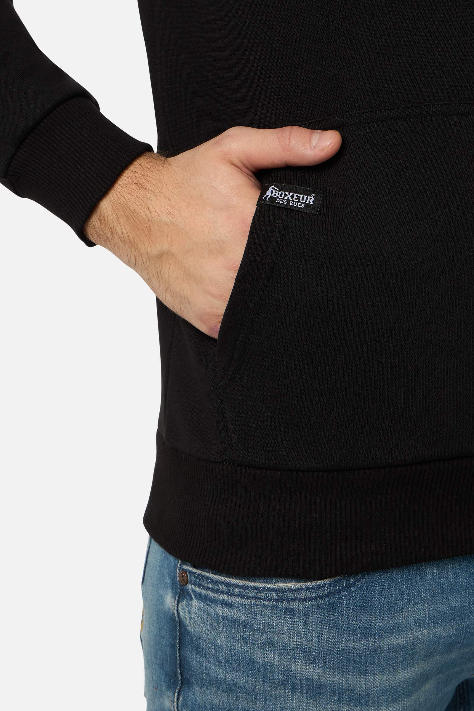 Felpa con cappuccio in nero-oro Boxeur des Rues