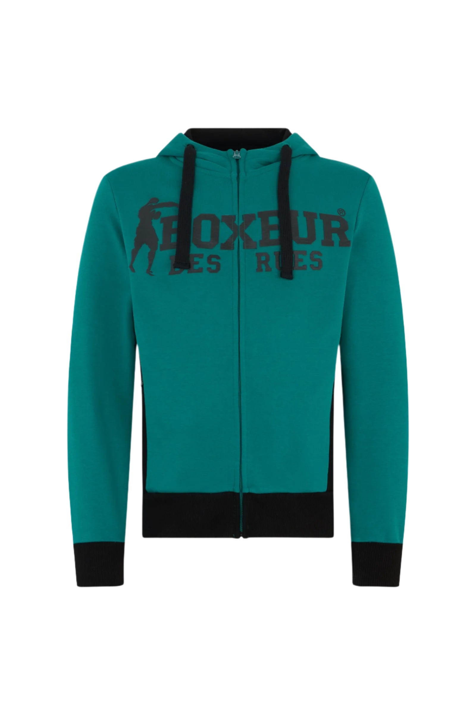 Felpa con cappuccio e zip integrale in Aston Green Sweat Jackets Boxeur des Rues