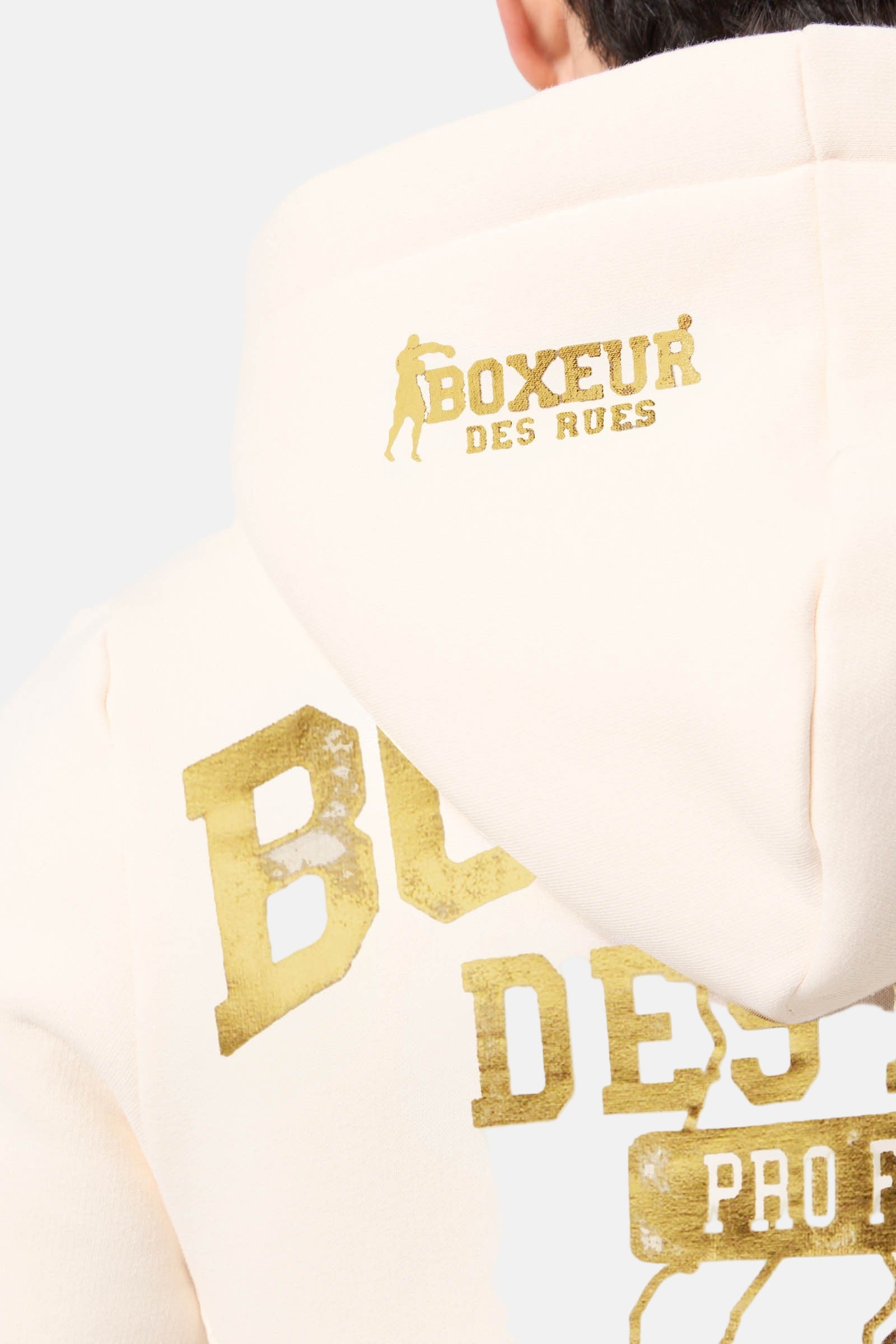 Felpa con cappuccio e zip integrale in burro Giacche Boxeur des Rues