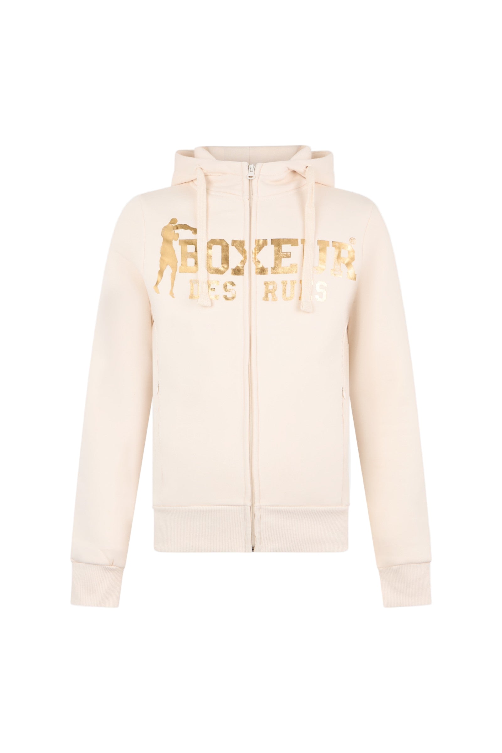 Felpa con cappuccio e zip integrale in burro Giacche Boxeur des Rues