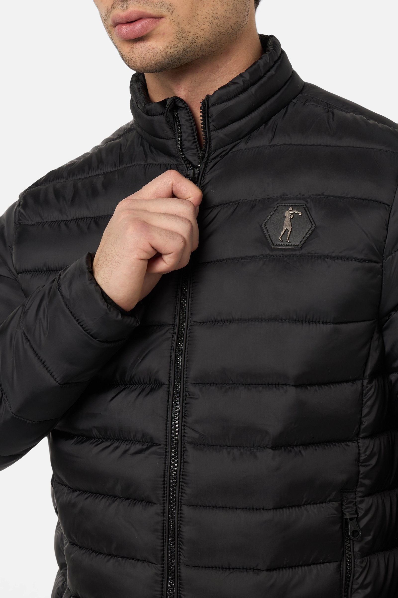 Giacca imbottita a collo alto in nero Giacche Boxeur des Rues