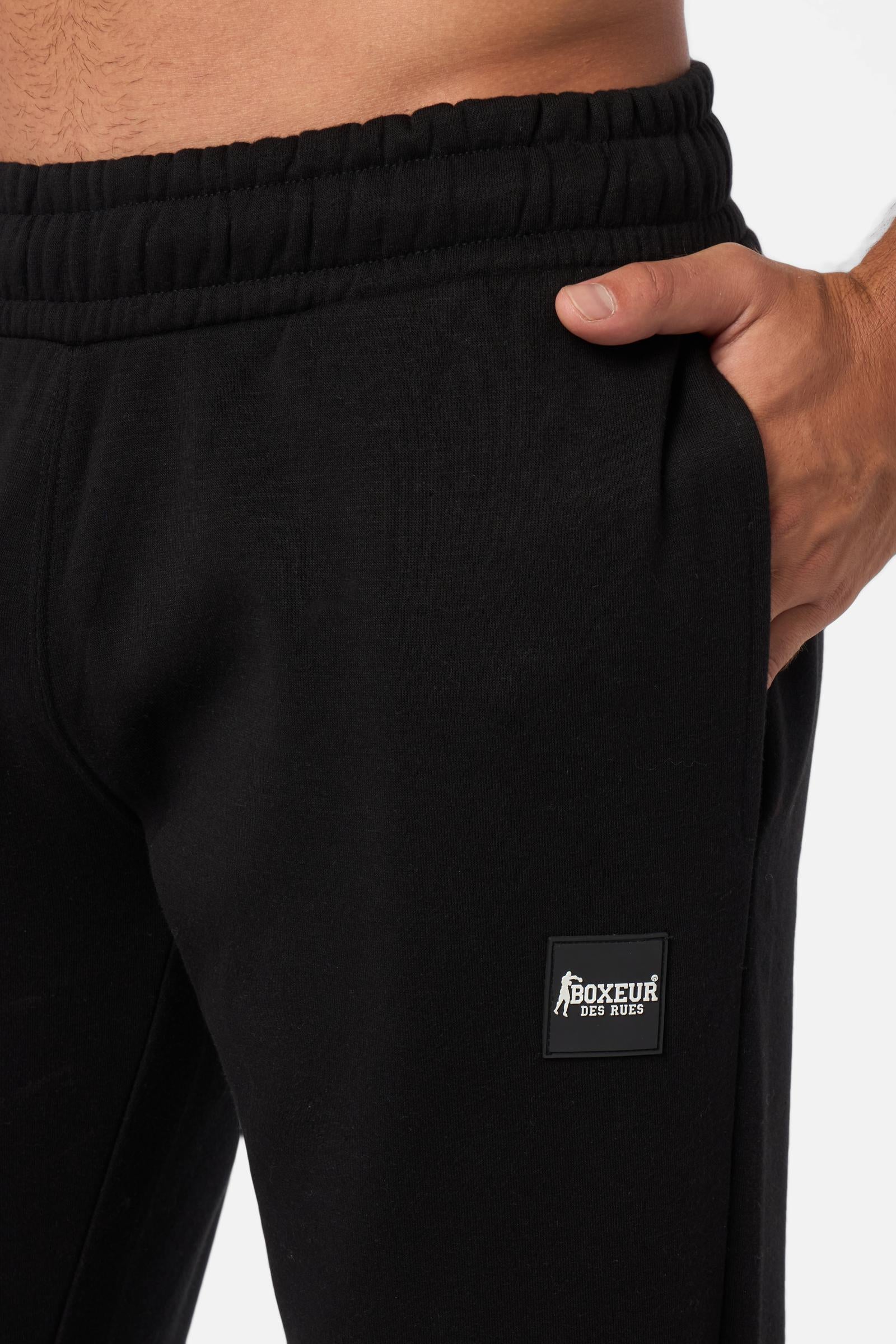 Pantaloni lunghi con toppa in nero Boxeur des Rues