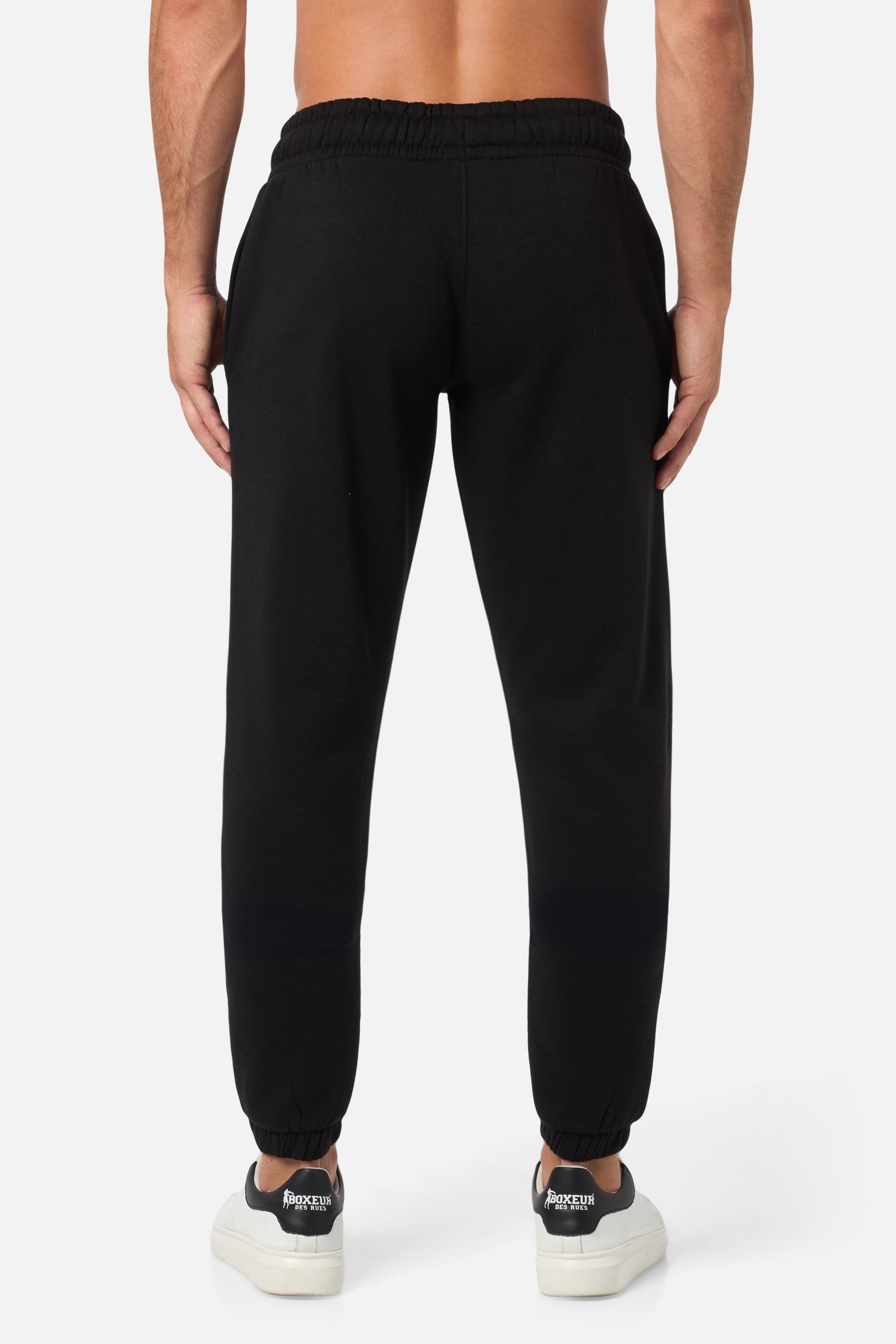 Pantaloni lunghi con toppa in nero Boxeur des Rues