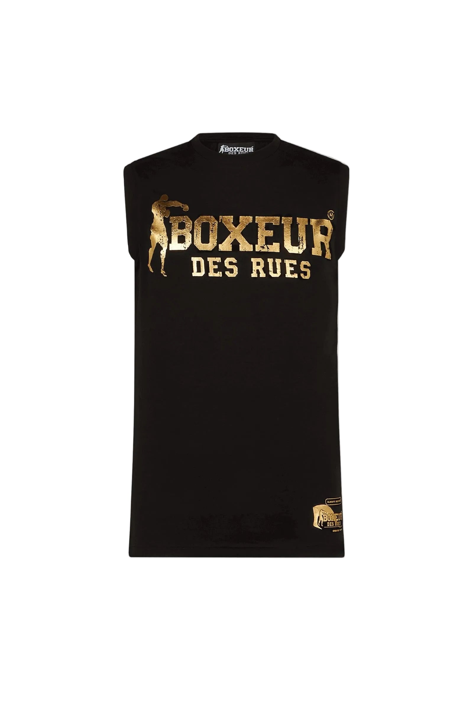 Canotta stampata basic in nero-oro T-shirt Boxeur des Rues