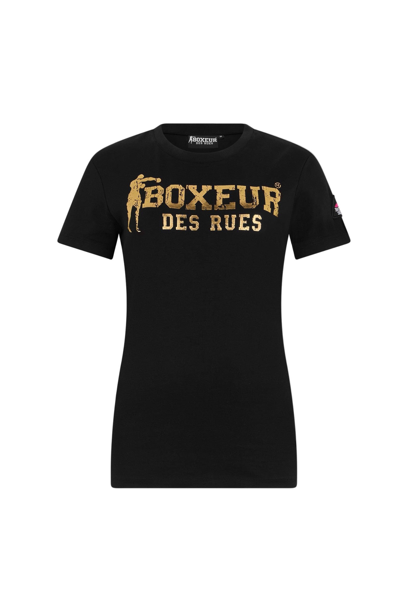 Maglietta con logo iconico in nero-oro T-Shirts Boxeur des Rues