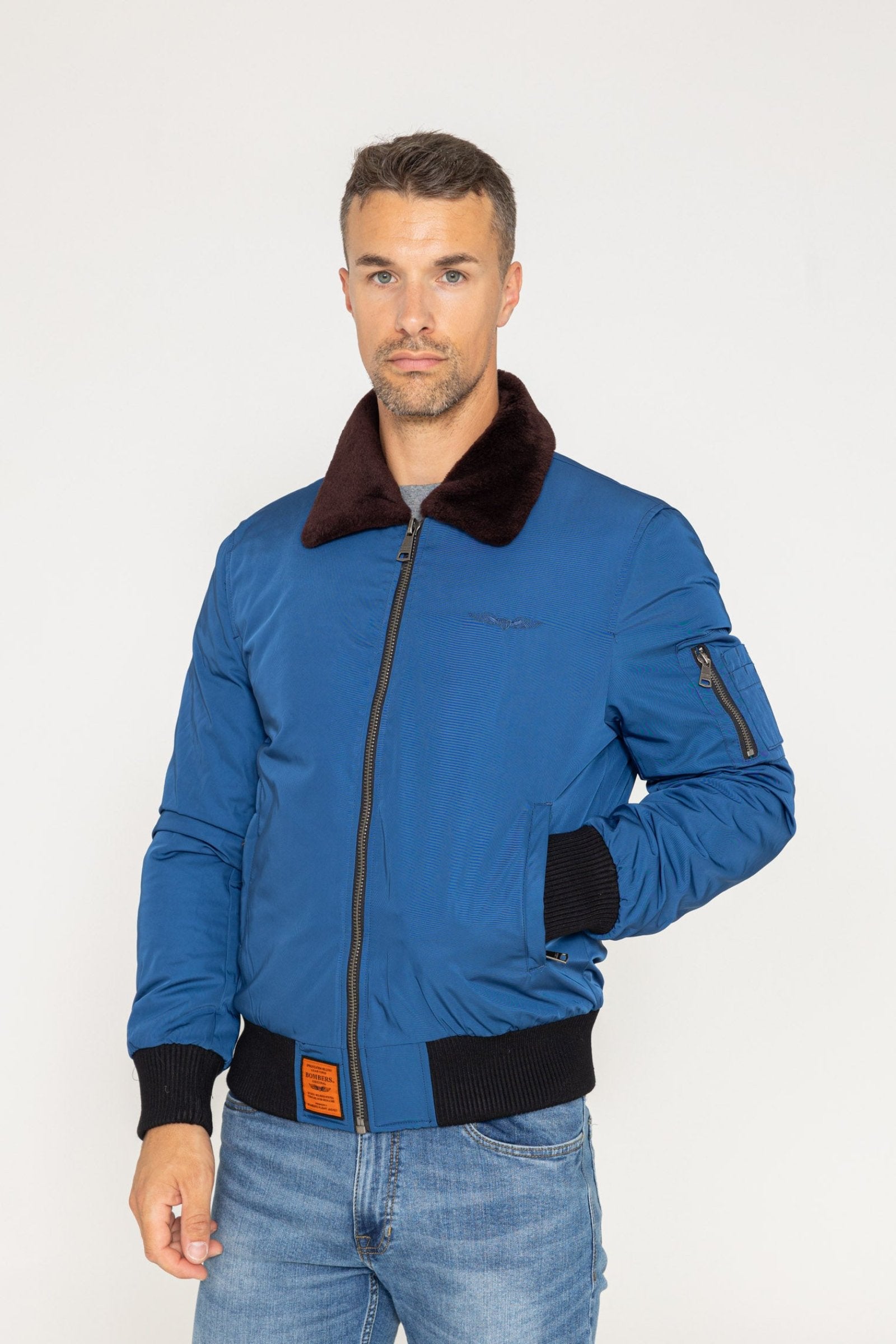 Giacca bomber Curtiss M in Indigo Giacche Bombers Original