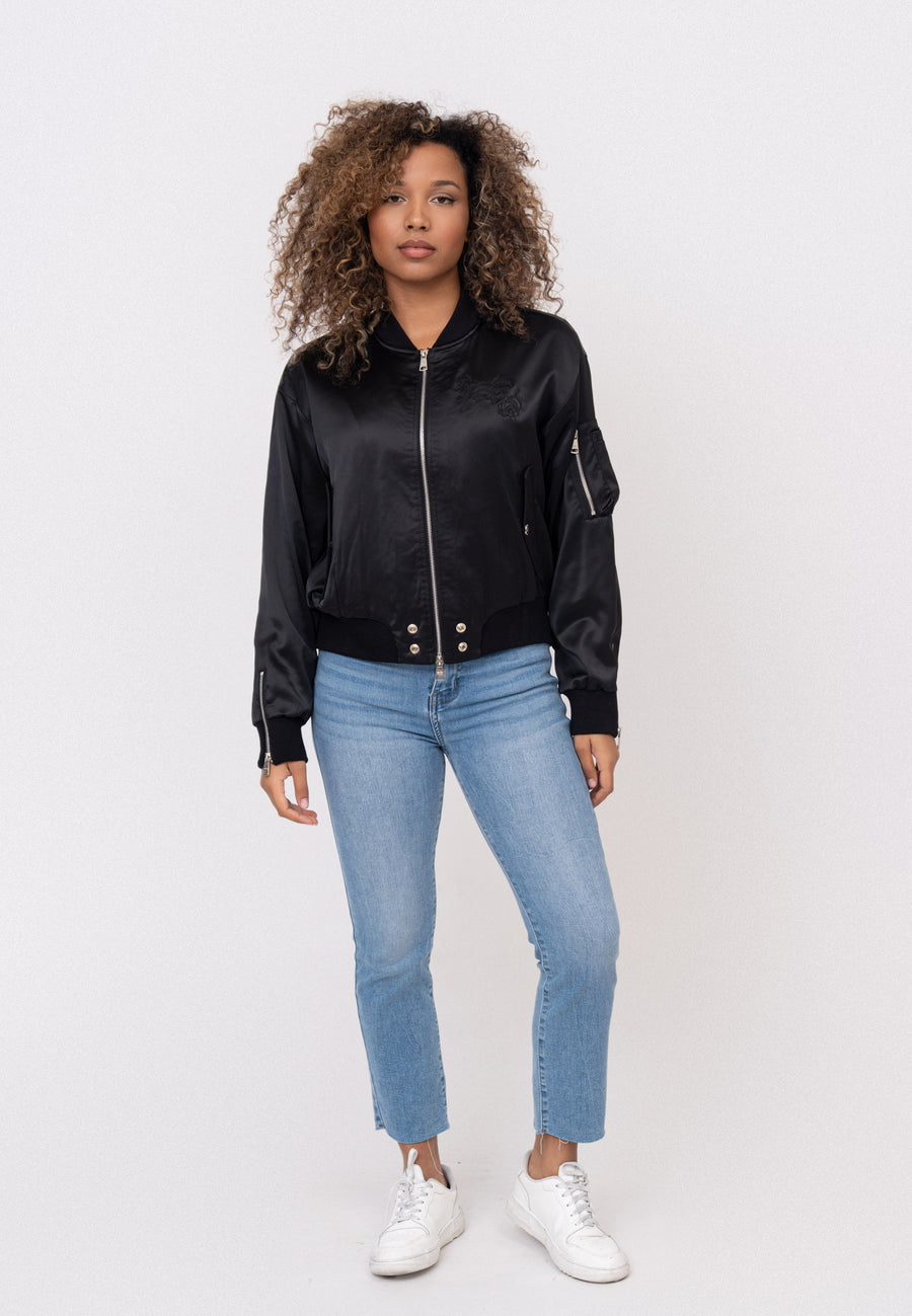 Giacca bomber Daily Rose W in nero Giacche Bombers Original