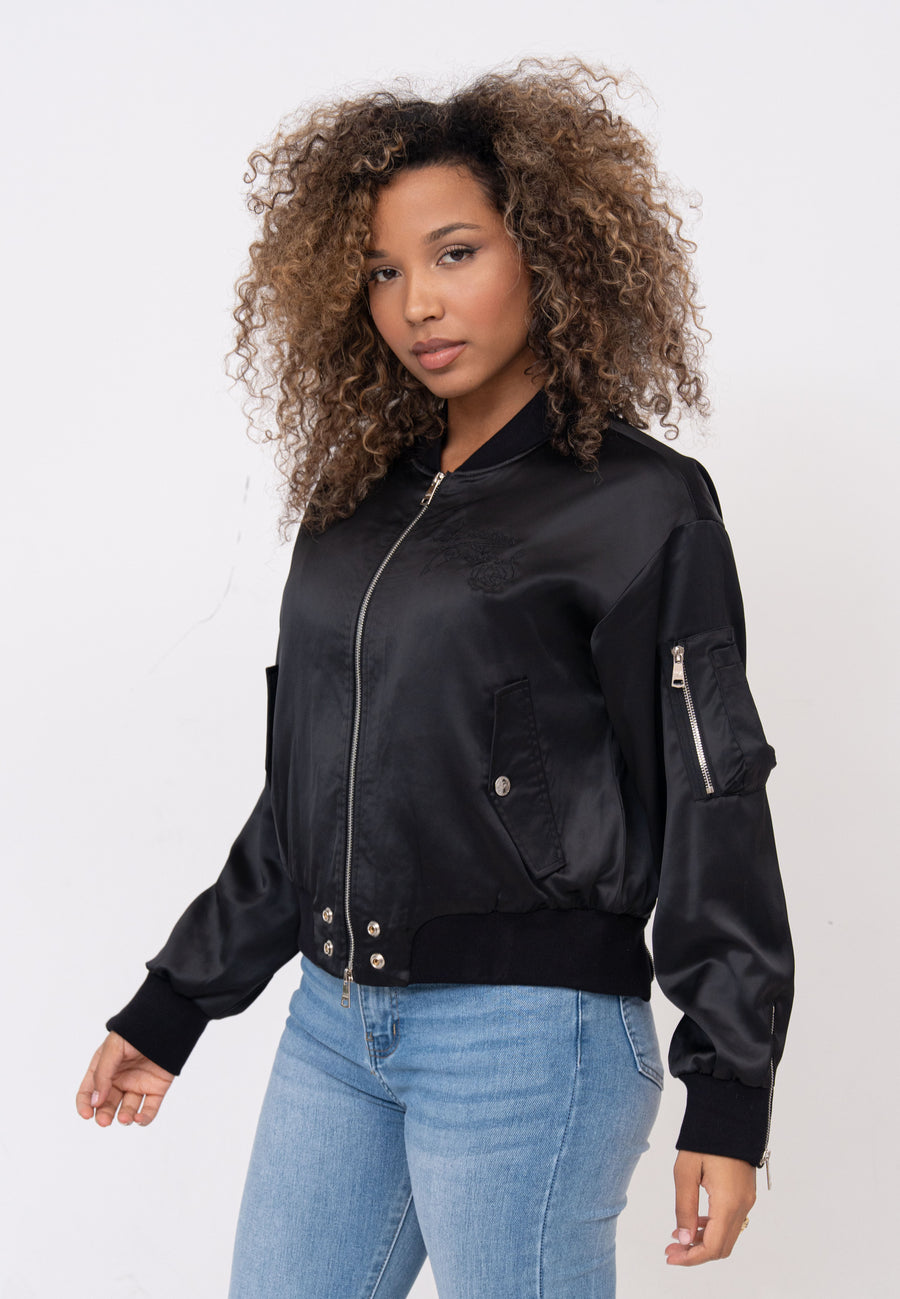 Giacca bomber Daily Rose W in nero Giacche Bombers Original