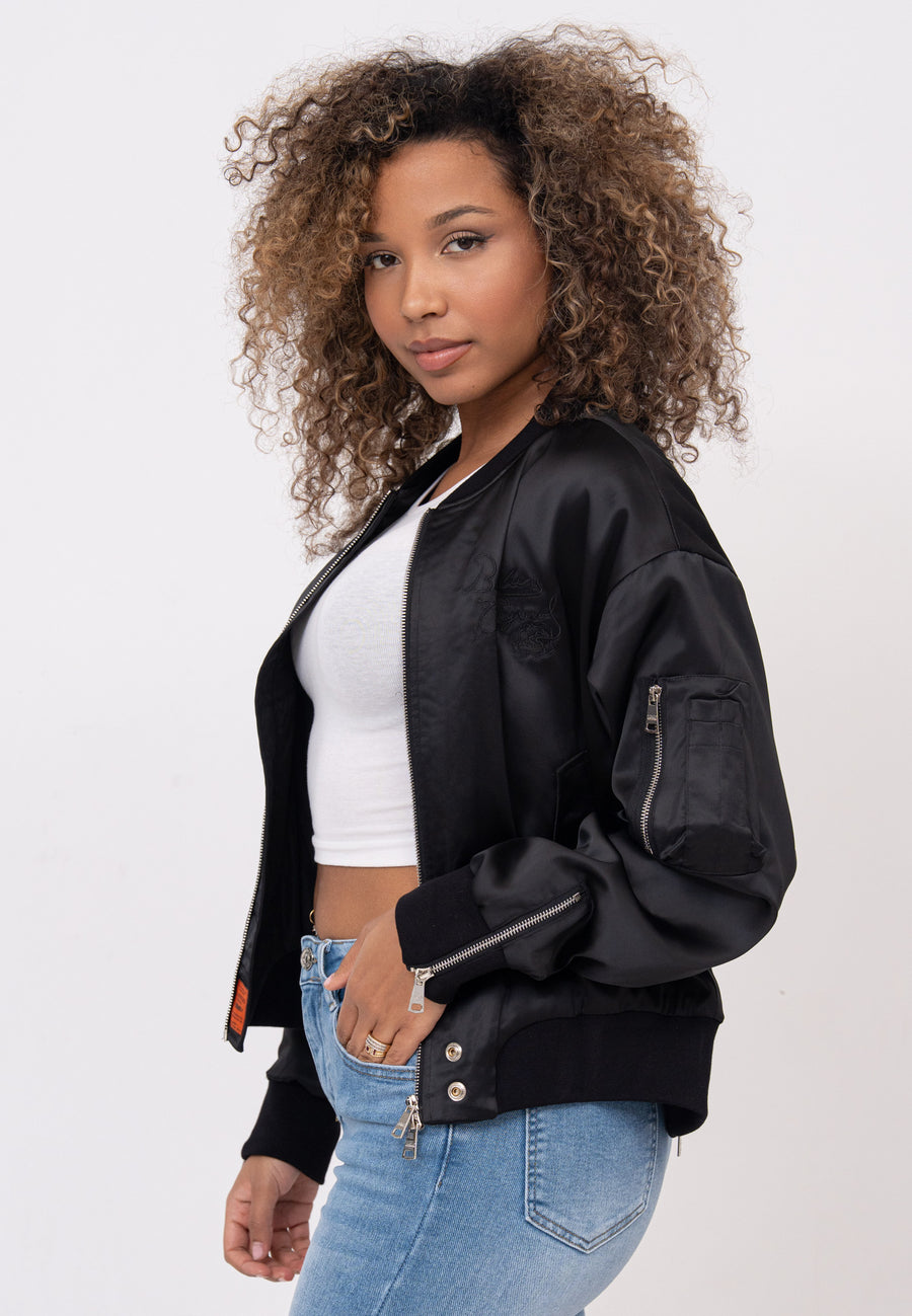 Giacca bomber Daily Rose W in nero Giacche Bombers Original