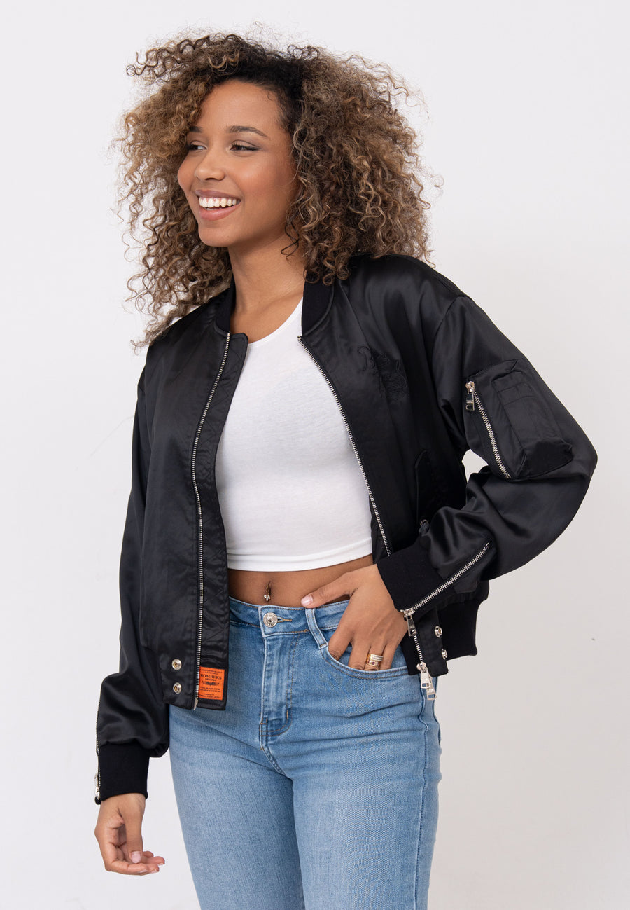 Giacca bomber Daily Rose W in nero Giacche Bombers Original