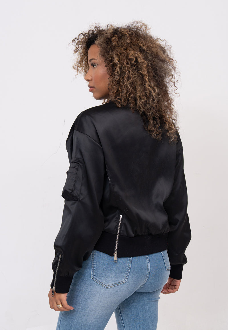 Giacca bomber Daily Rose W in nero Giacche Bombers Original