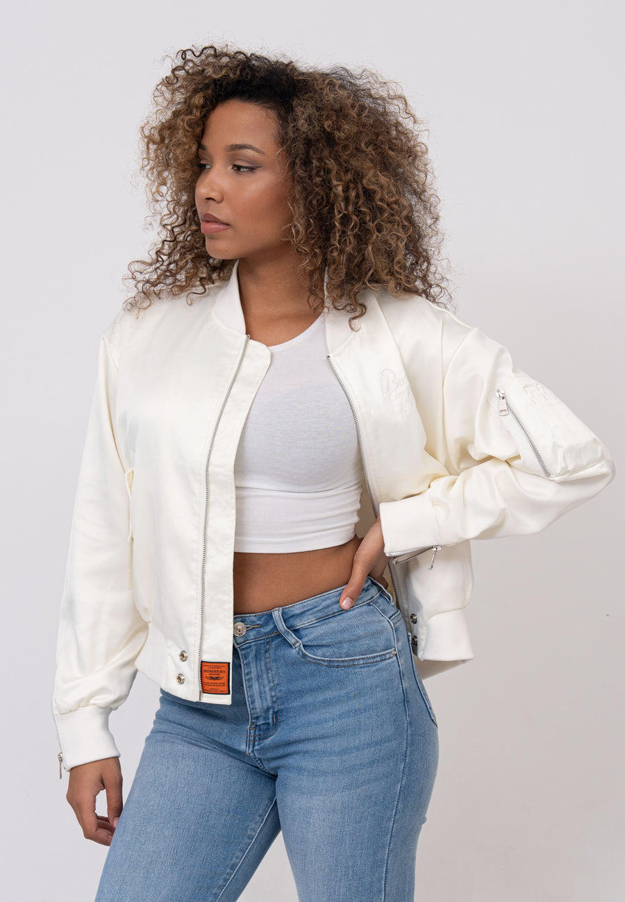 Giacca bomber Daily Rose W in crema Giubbotti Bombers Original