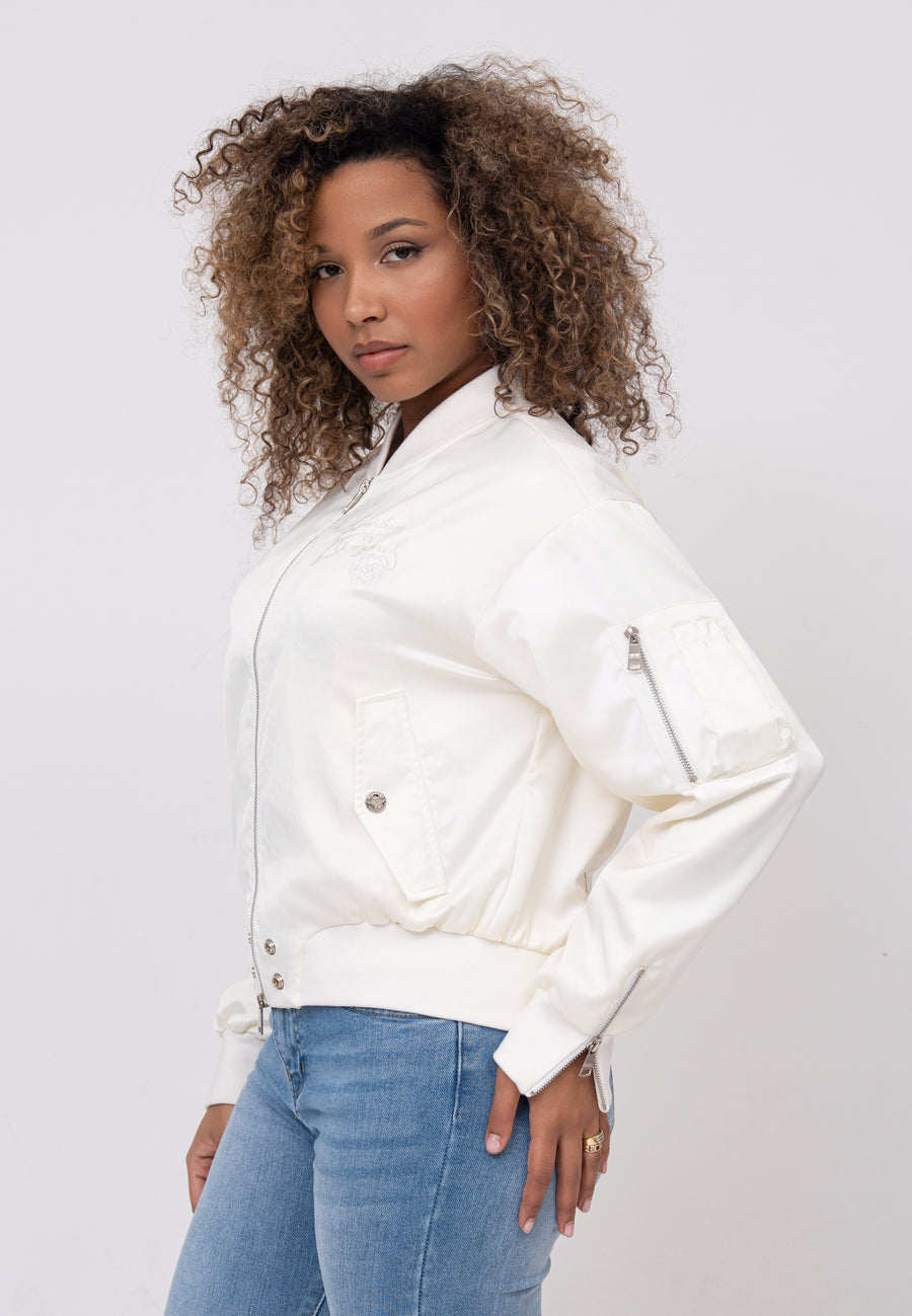 Giacca bomber Daily Rose W in crema Giubbotti Bombers Original