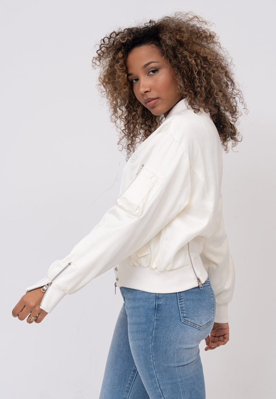 Giacca bomber Daily Rose W in crema Giubbotti Bombers Original