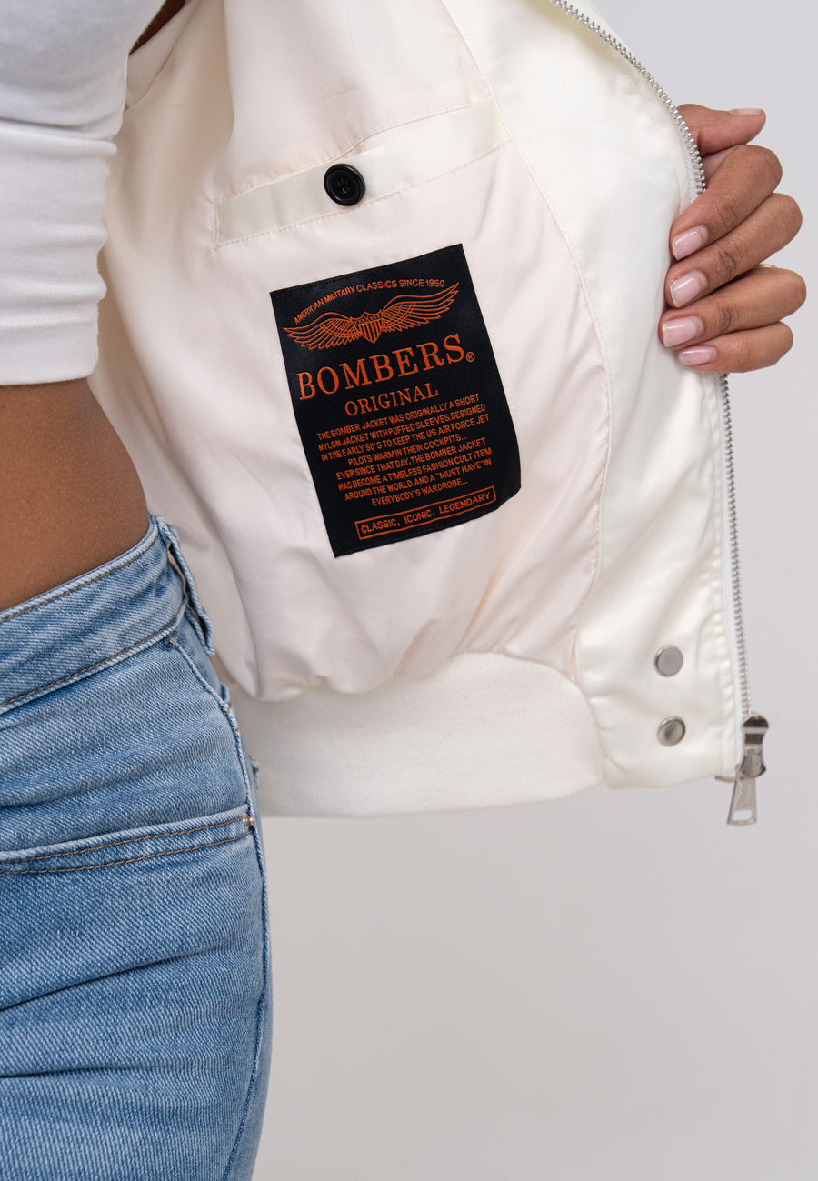 Giacca bomber Daily Rose W in crema Giubbotti Bombers Original