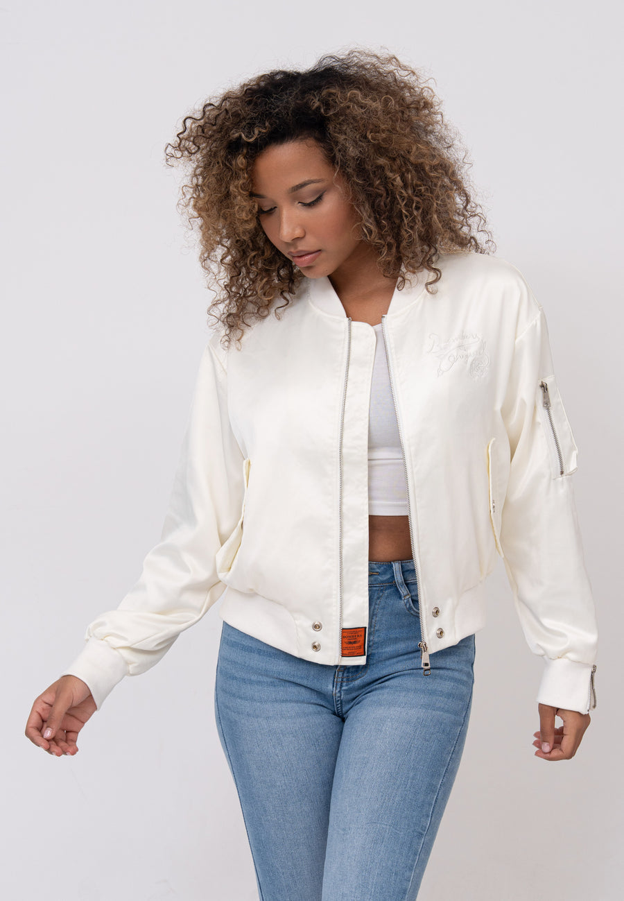 Giacca bomber Daily Rose W in crema Giubbotti Bombers Original