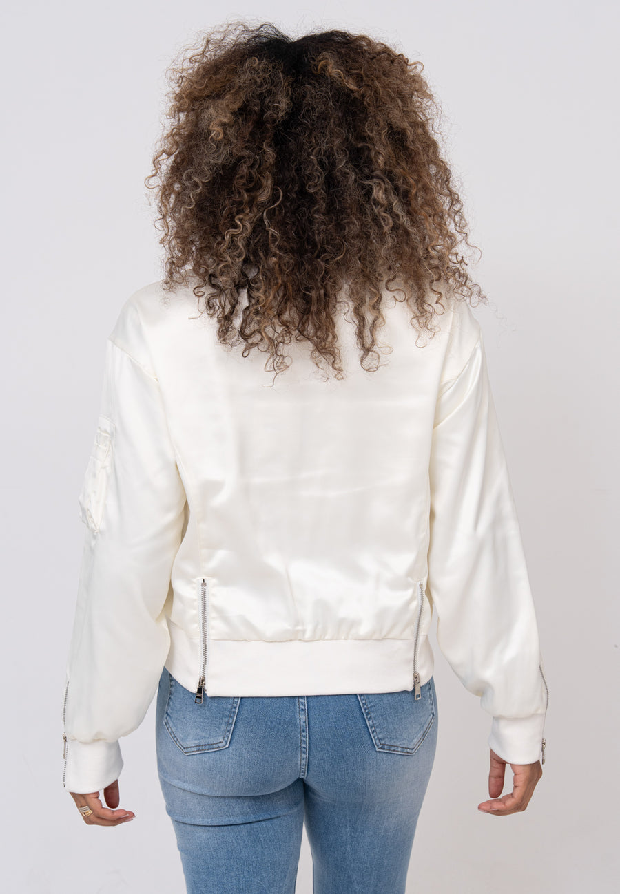 Giacca bomber Daily Rose W in crema Giubbotti Bombers Original