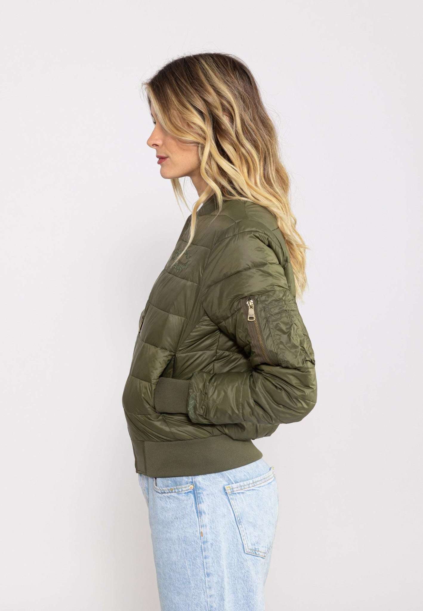 Piumino Dallas W in kaki Giacche Bombers Original