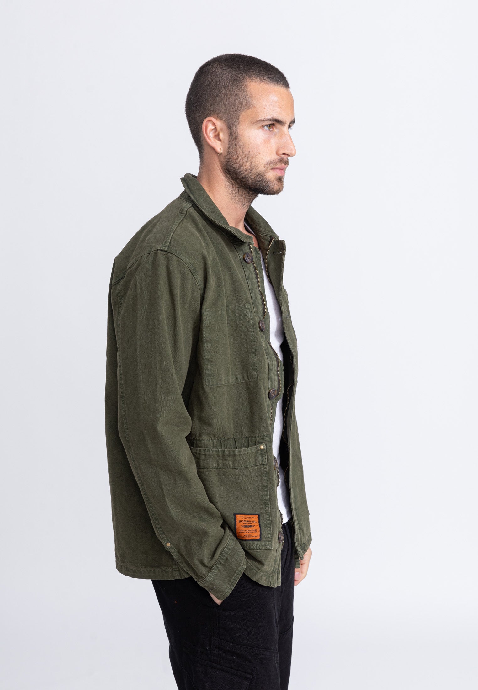 Giacca Davis M in Kaki Bombers Original