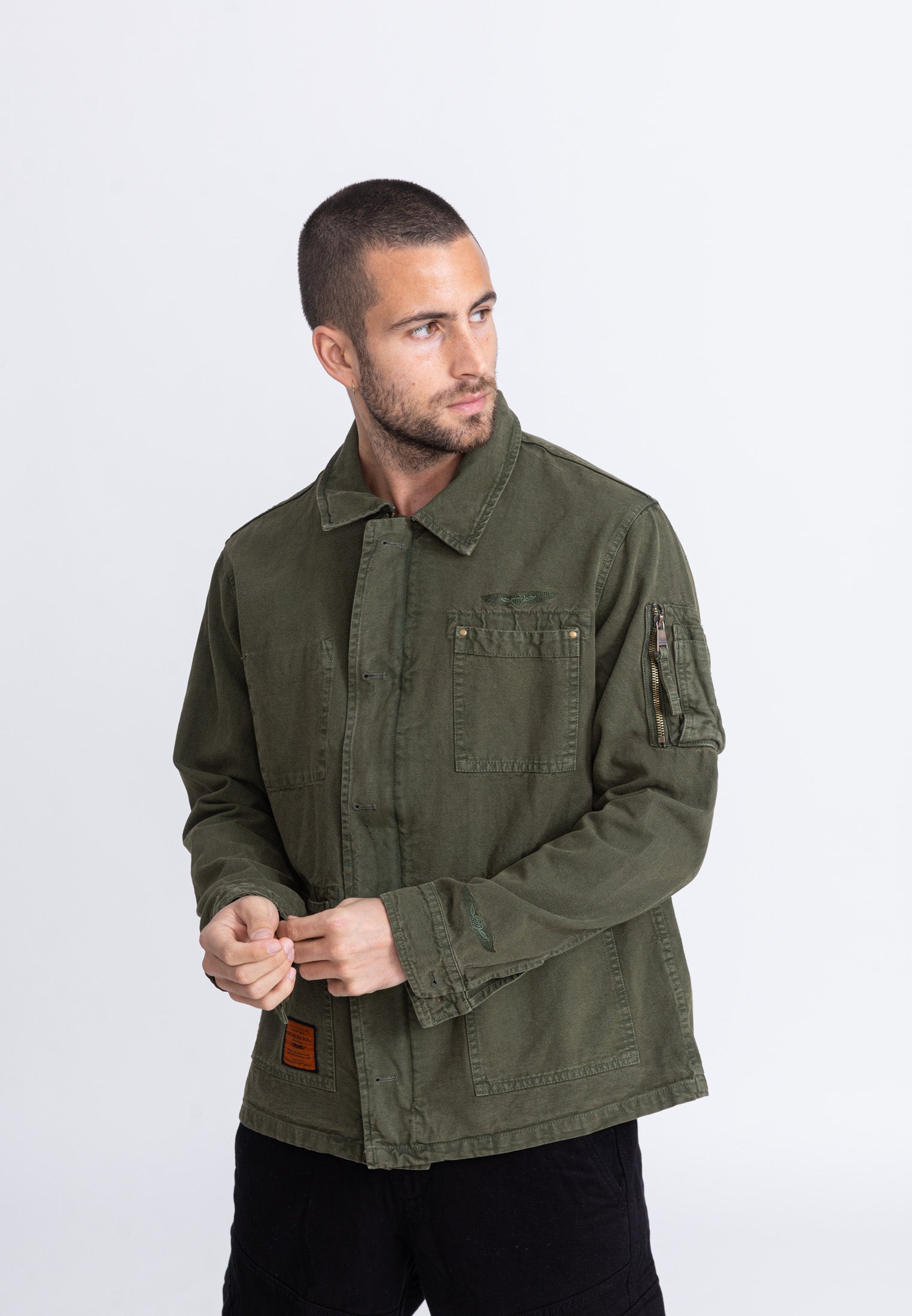 Giacca Davis M in Kaki Bombers Original