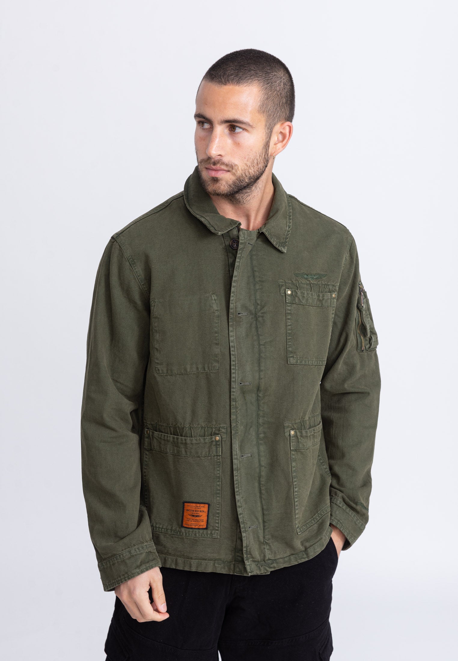 Giacca Davis M in Kaki Bombers Original