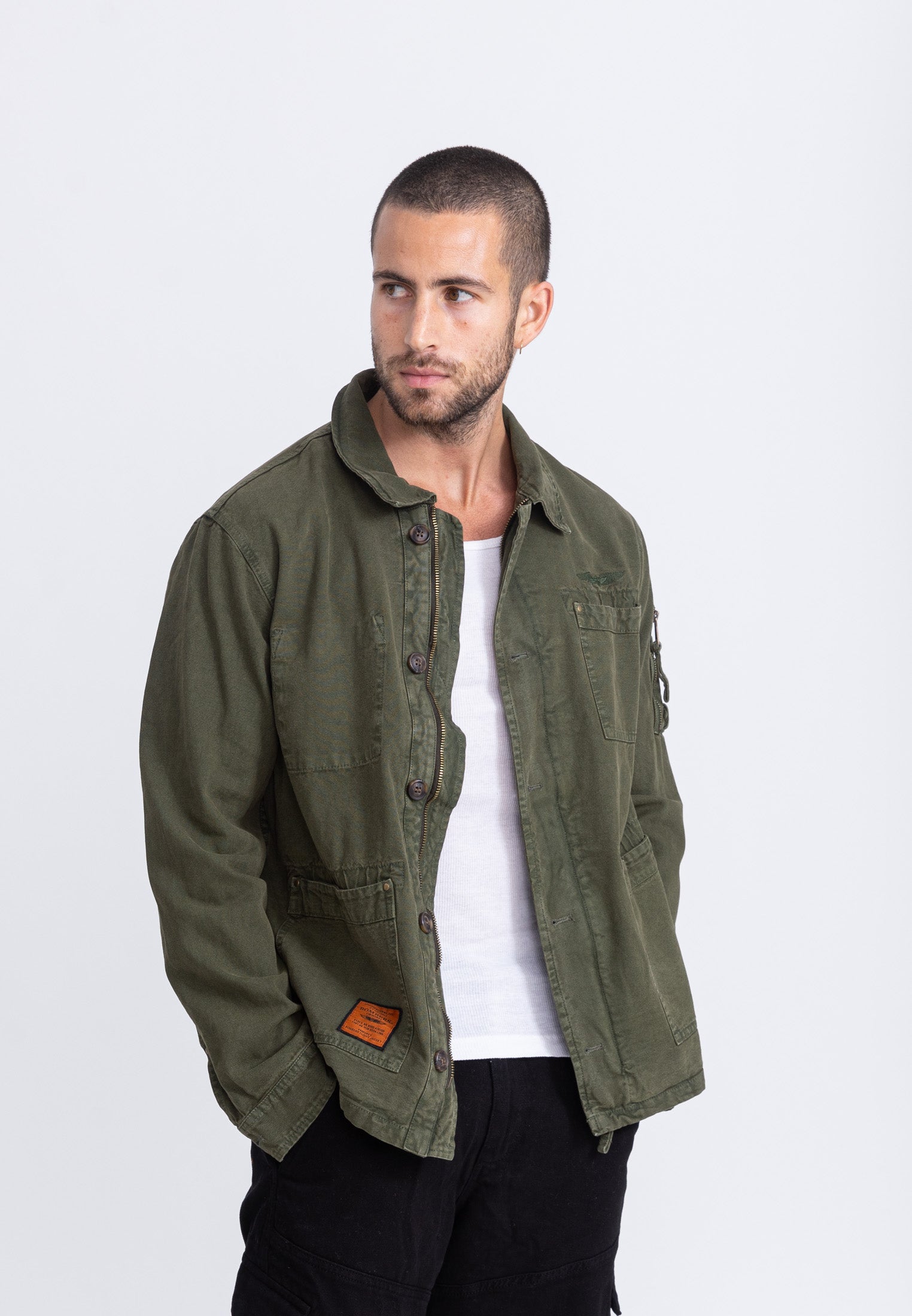 Giacca Davis M in Kaki Bombers Original