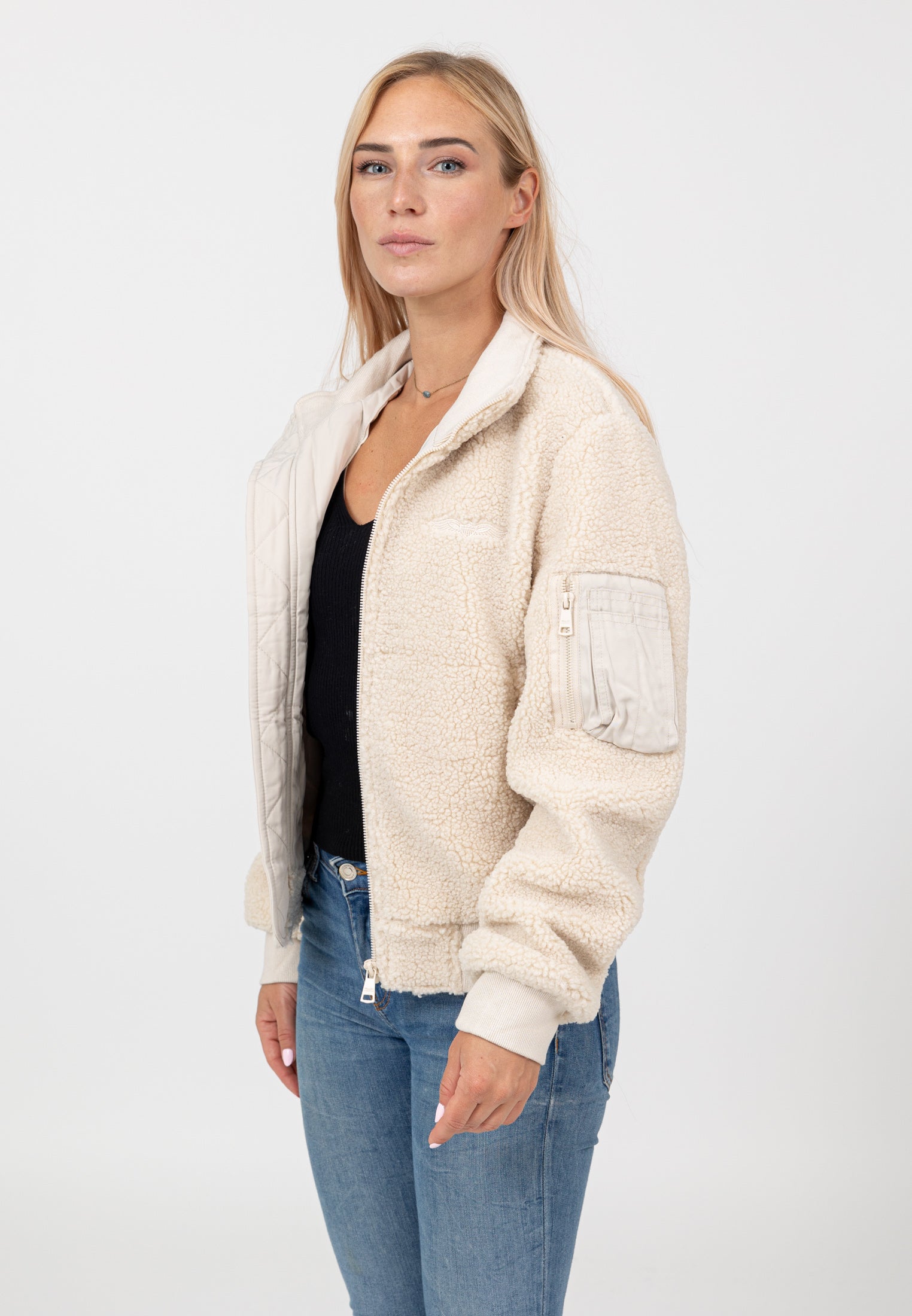 Edmonton-W in Giacche Crema Bombers Original