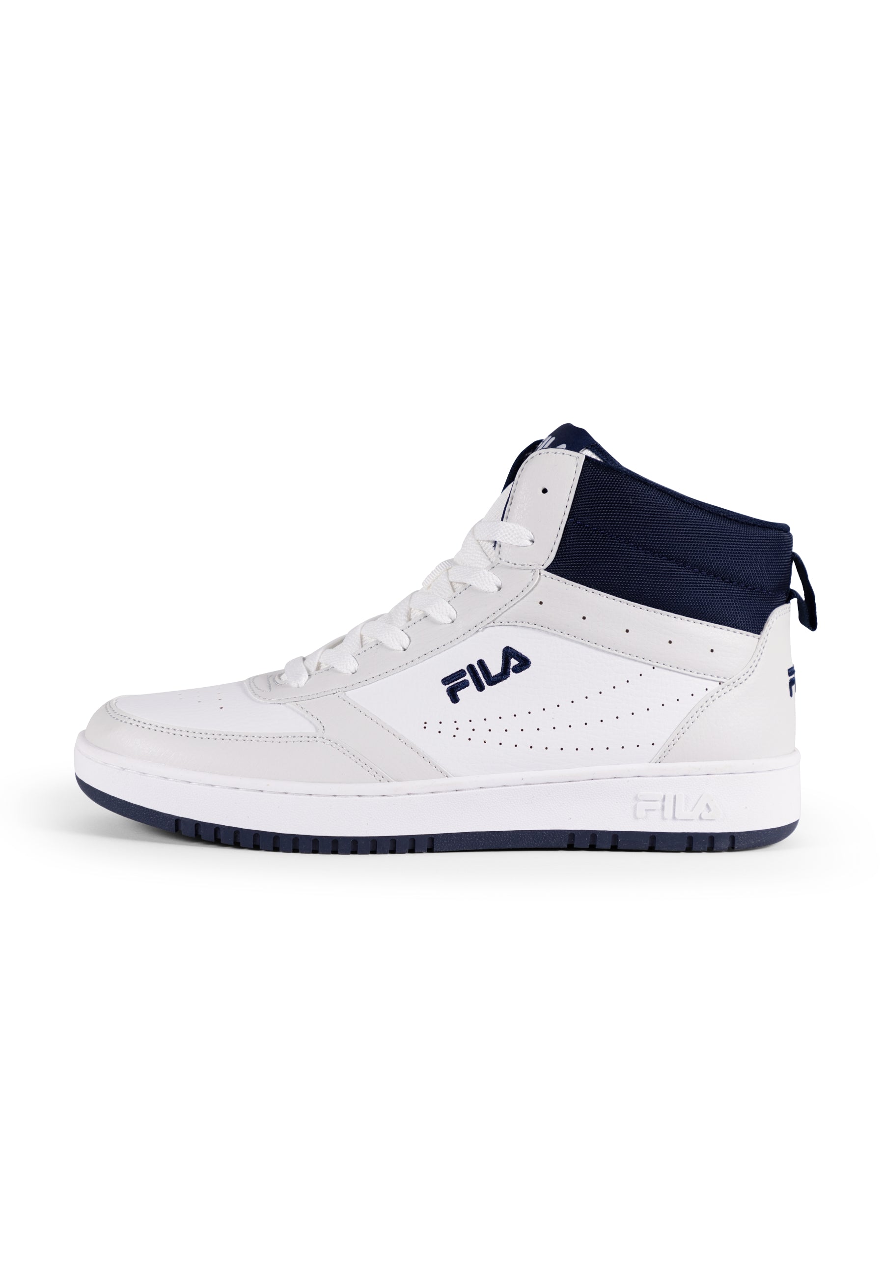 Fila Fila Rega Mid in White Navy Svizzera