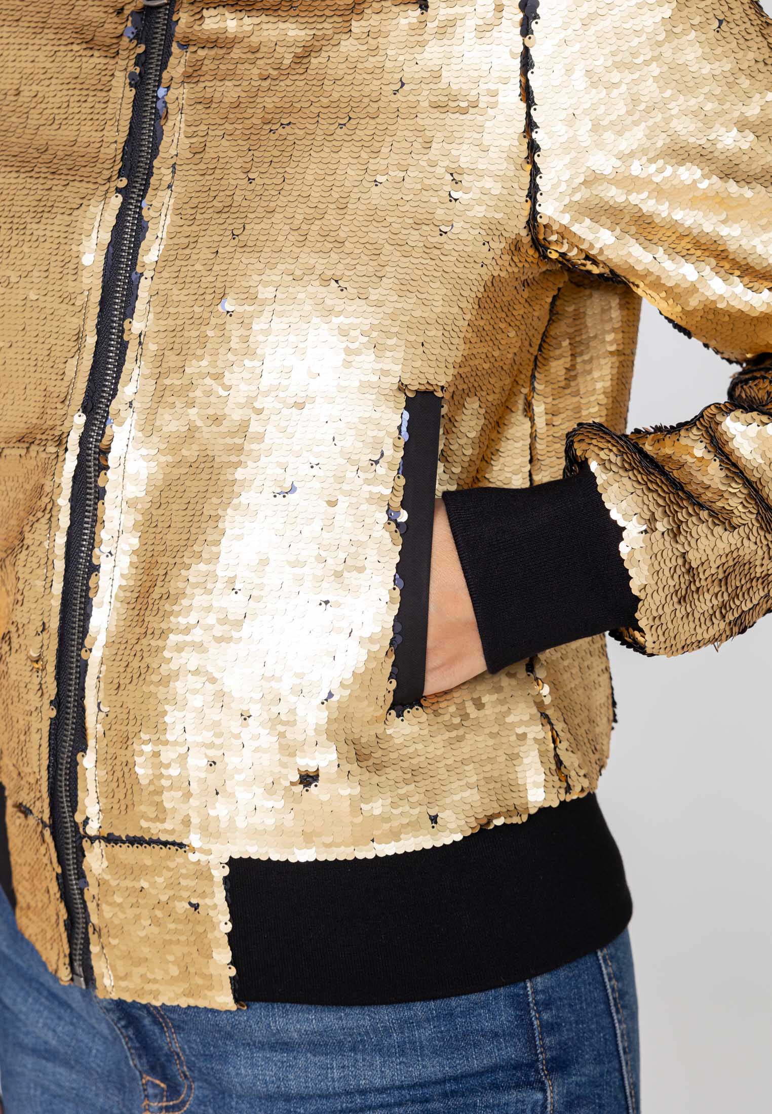 Giacca bomber Glitter W in oro Bombers Original