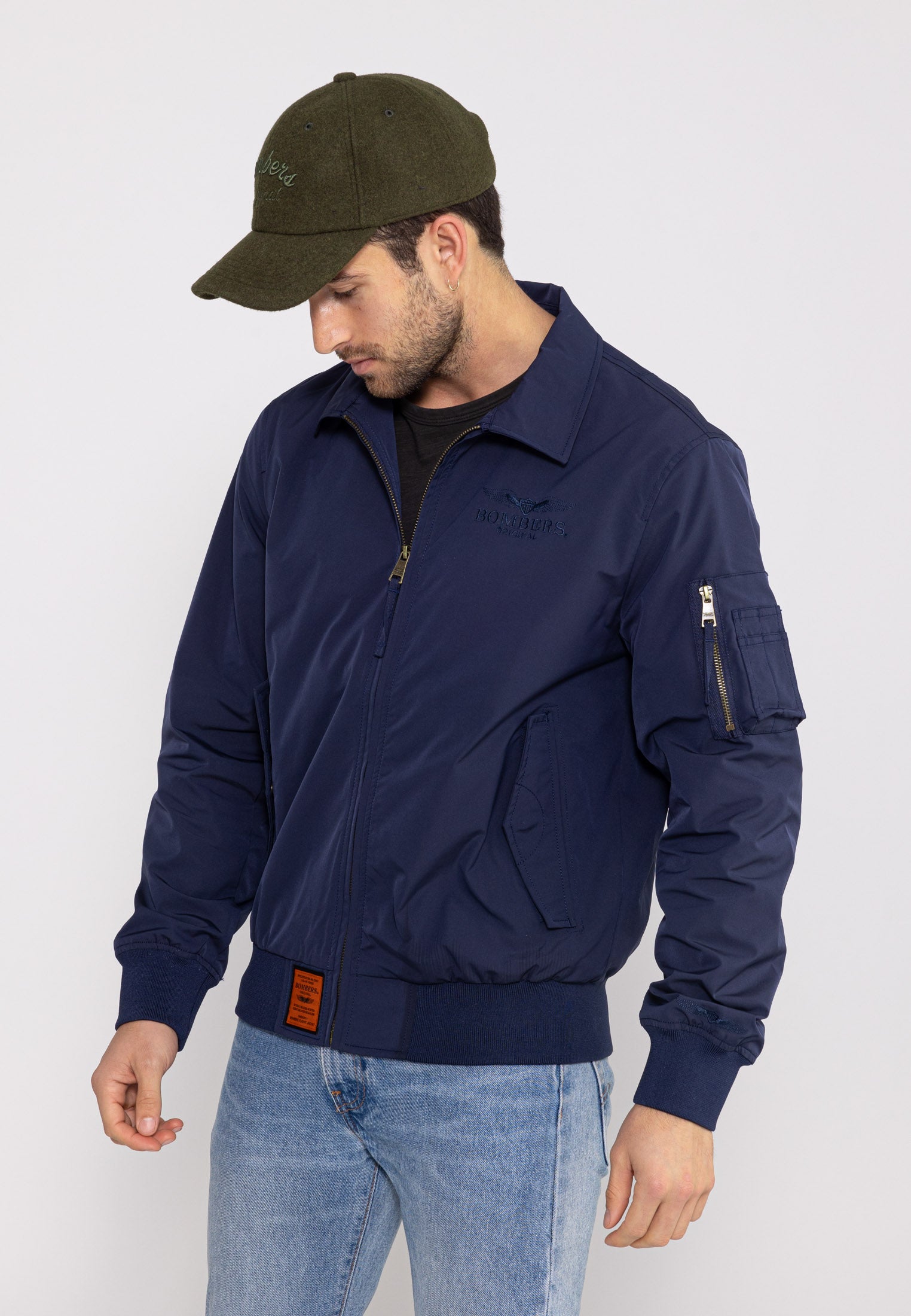 Giacca bomber Hawk M in Giacche Navy Bombers Original