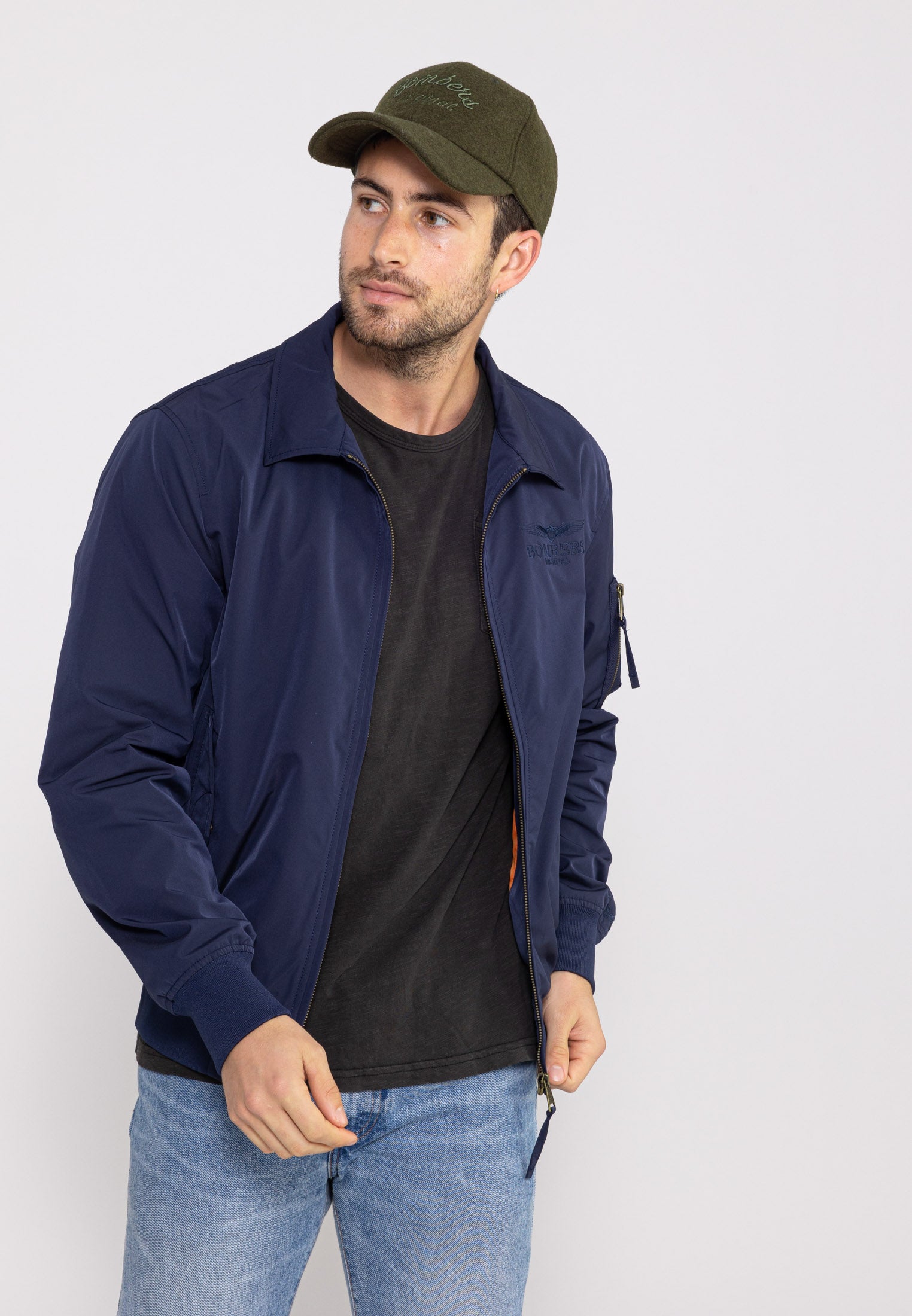 Giacca bomber Hawk M in Giacche Navy Bombers Original